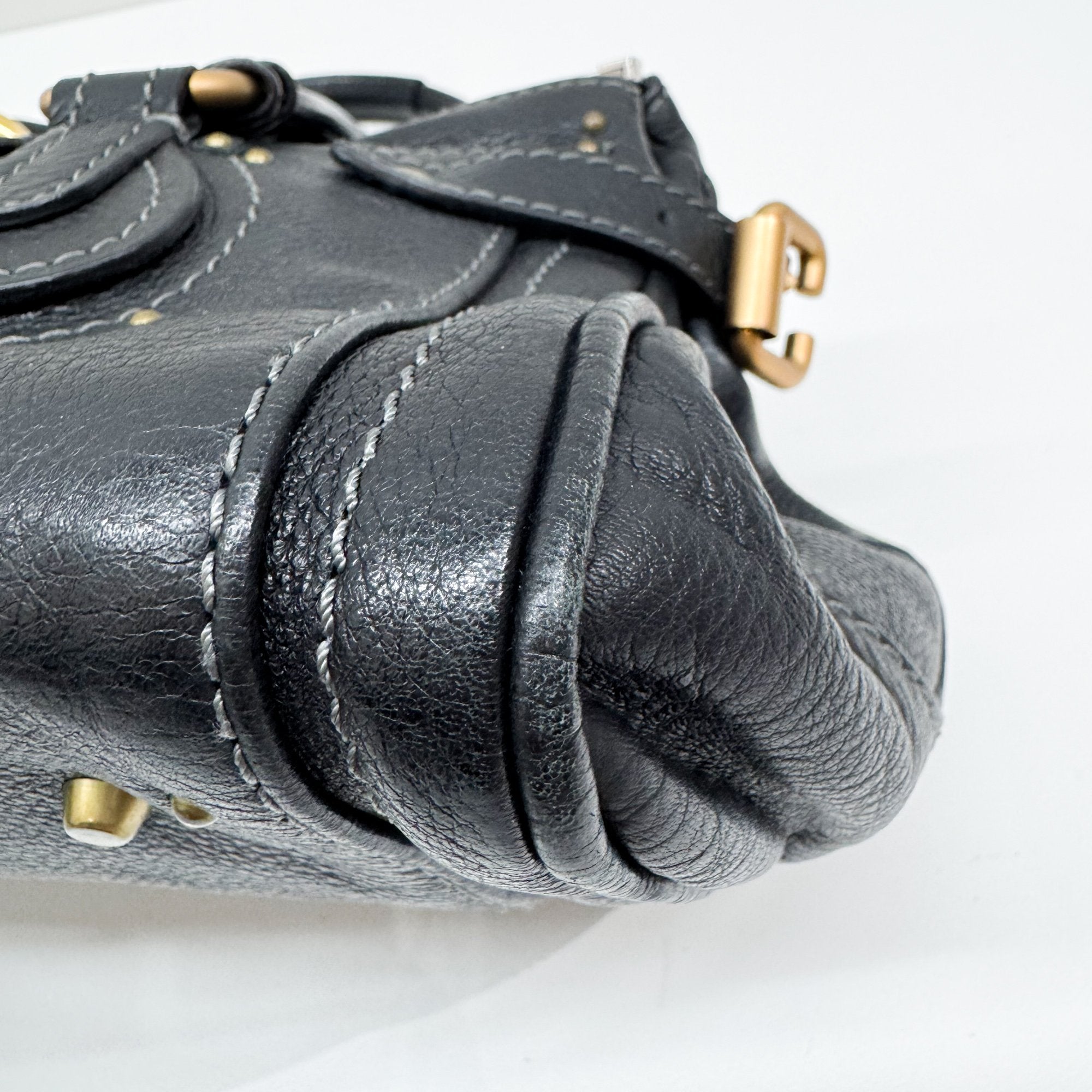 Paddington Black Leather Shoulder Bag