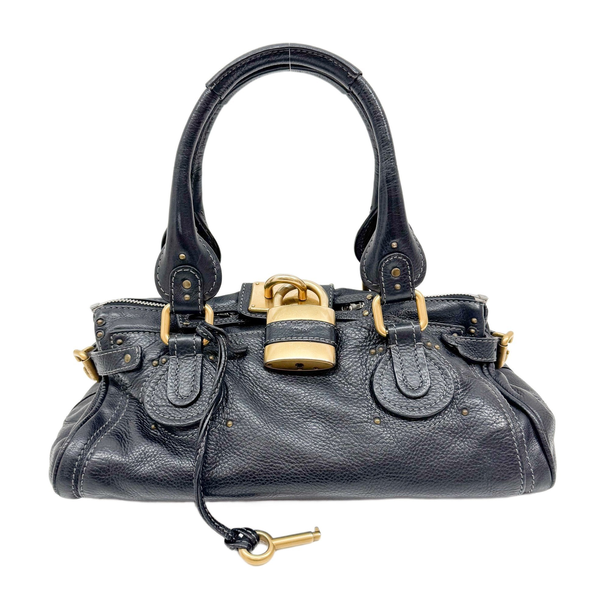 Paddington Black Leather Shoulder Bag