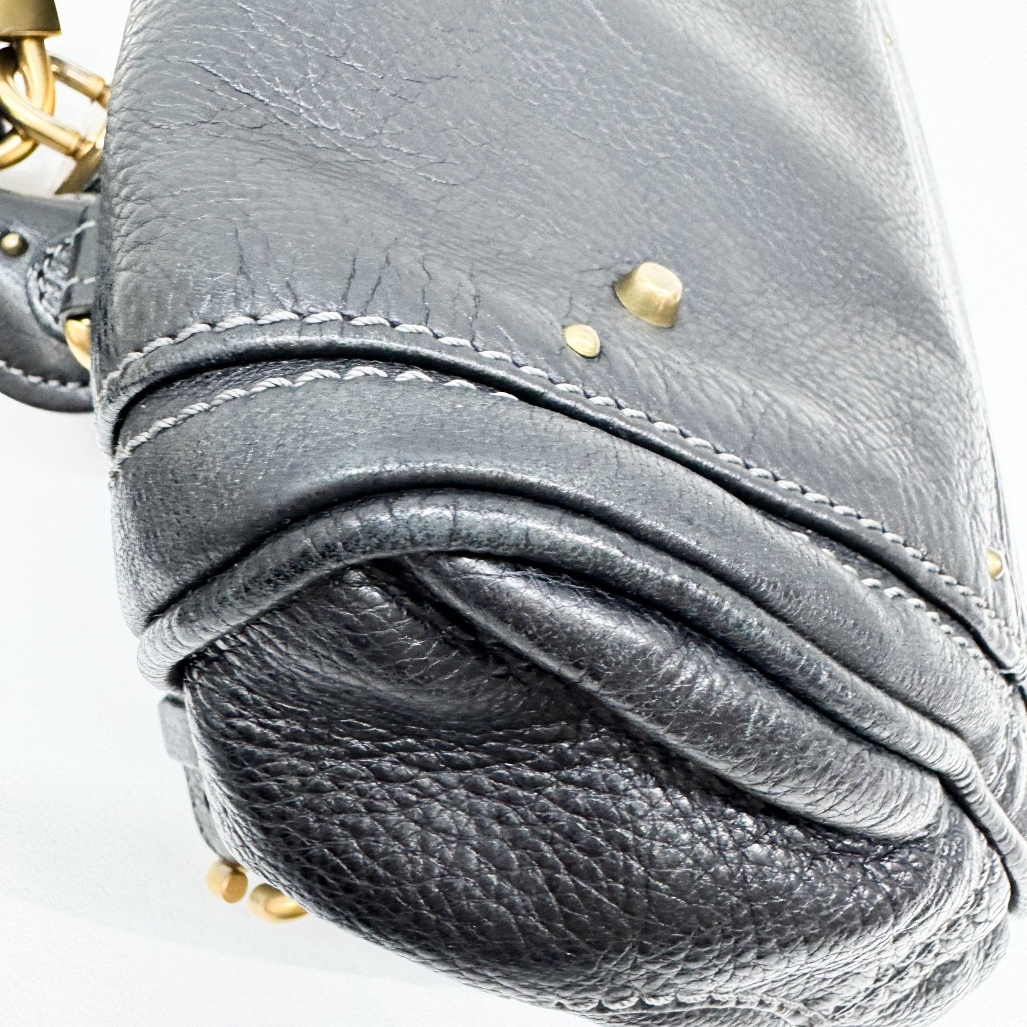 Paddington Black Leather Shoulder Bag