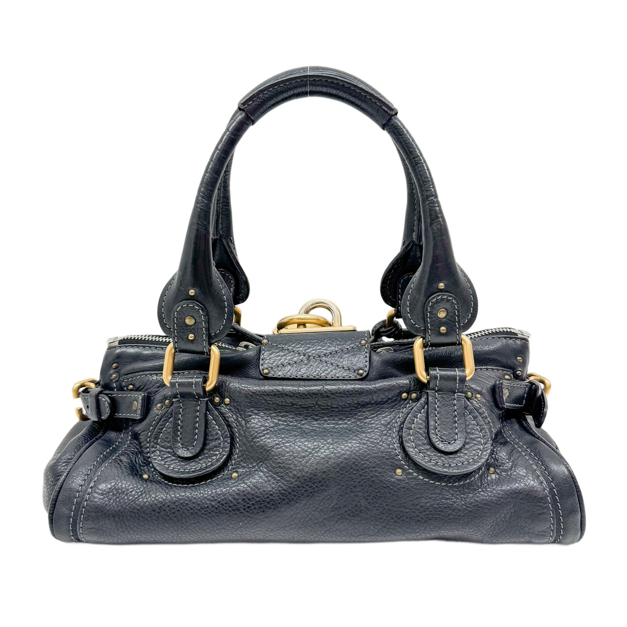 Paddington Black Leather Shoulder Bag
