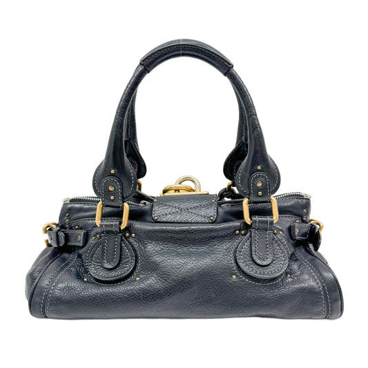 Paddington Black Leather Shoulder Bag