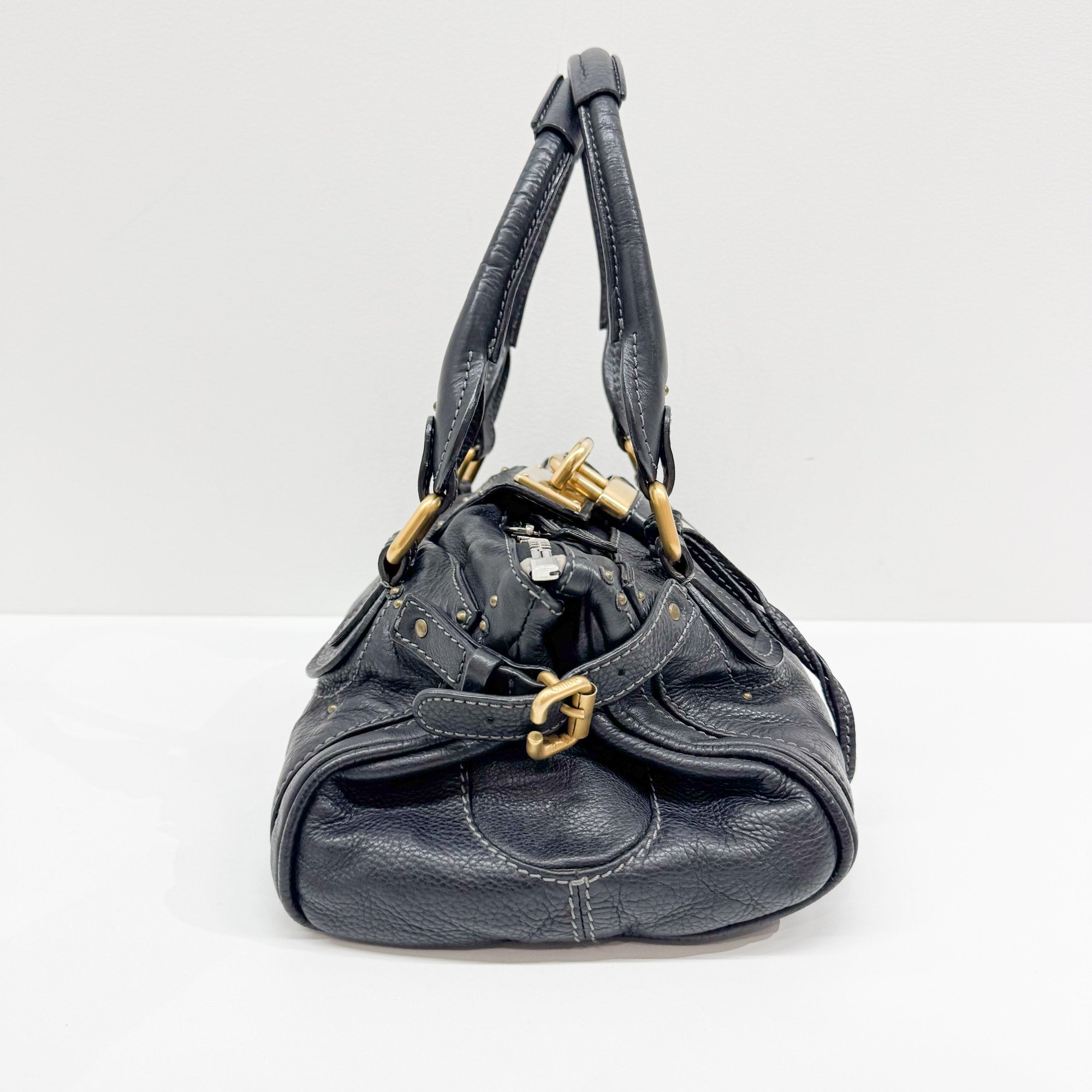 Paddington Black Leather Shoulder Bag