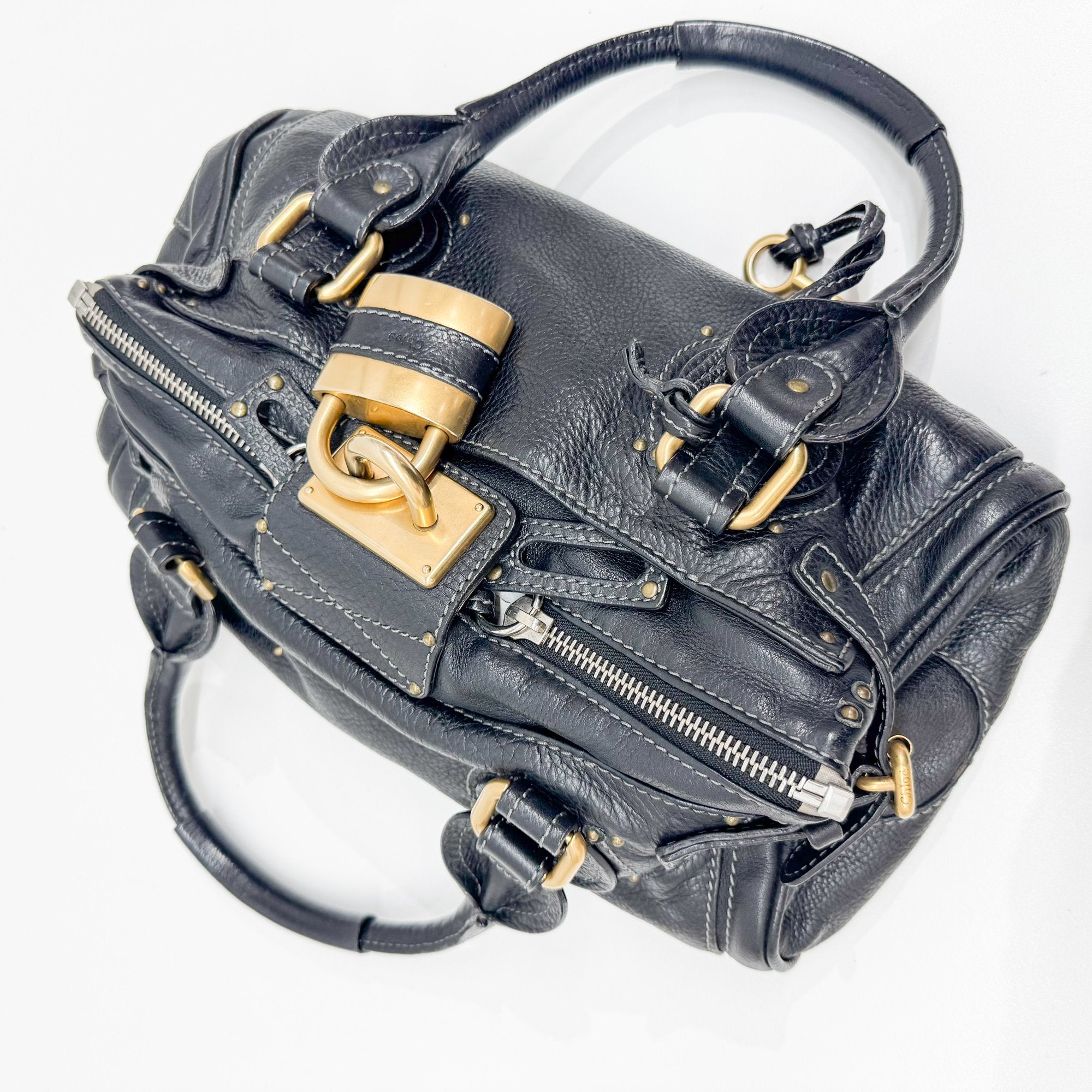 Paddington Black Leather Shoulder Bag
