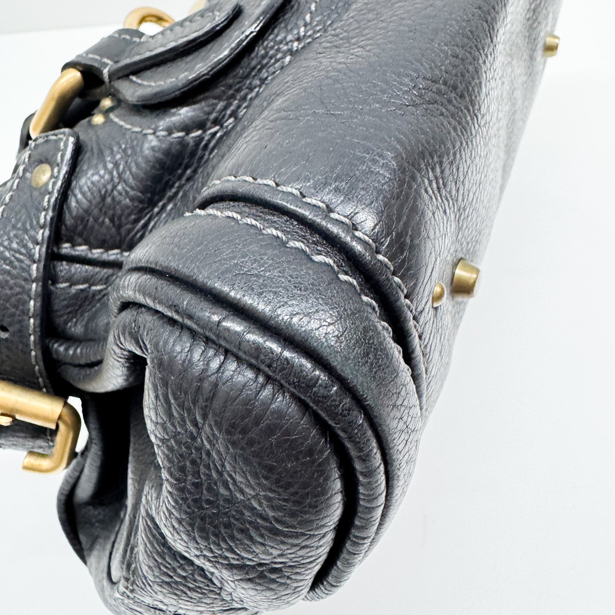Paddington Black Leather Shoulder Bag