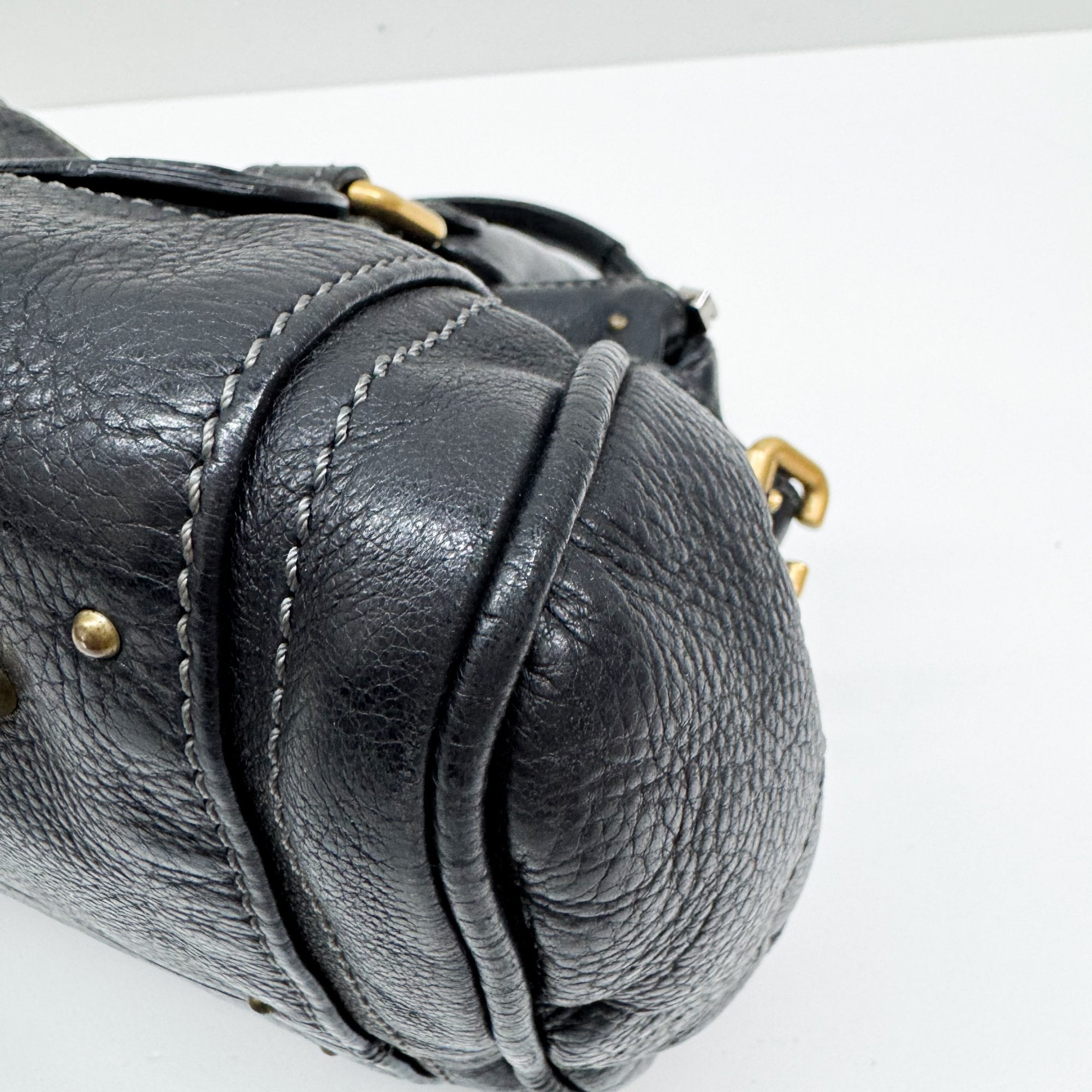 Paddington Black Leather Shoulder Bag