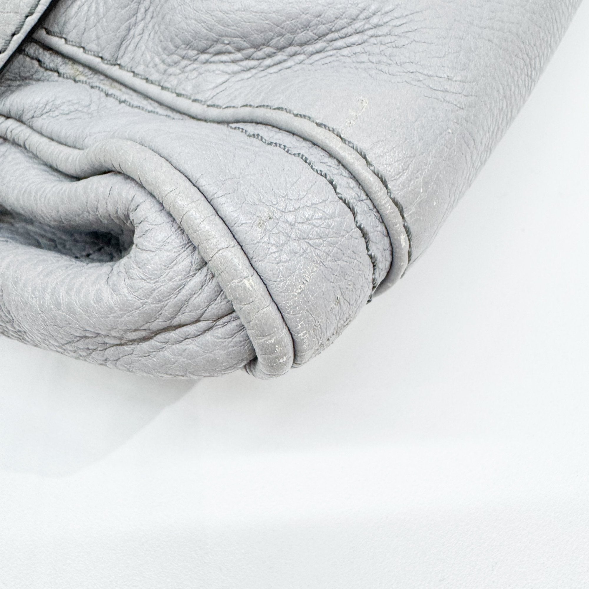 Paddington Grey Leather Shoulder Bag