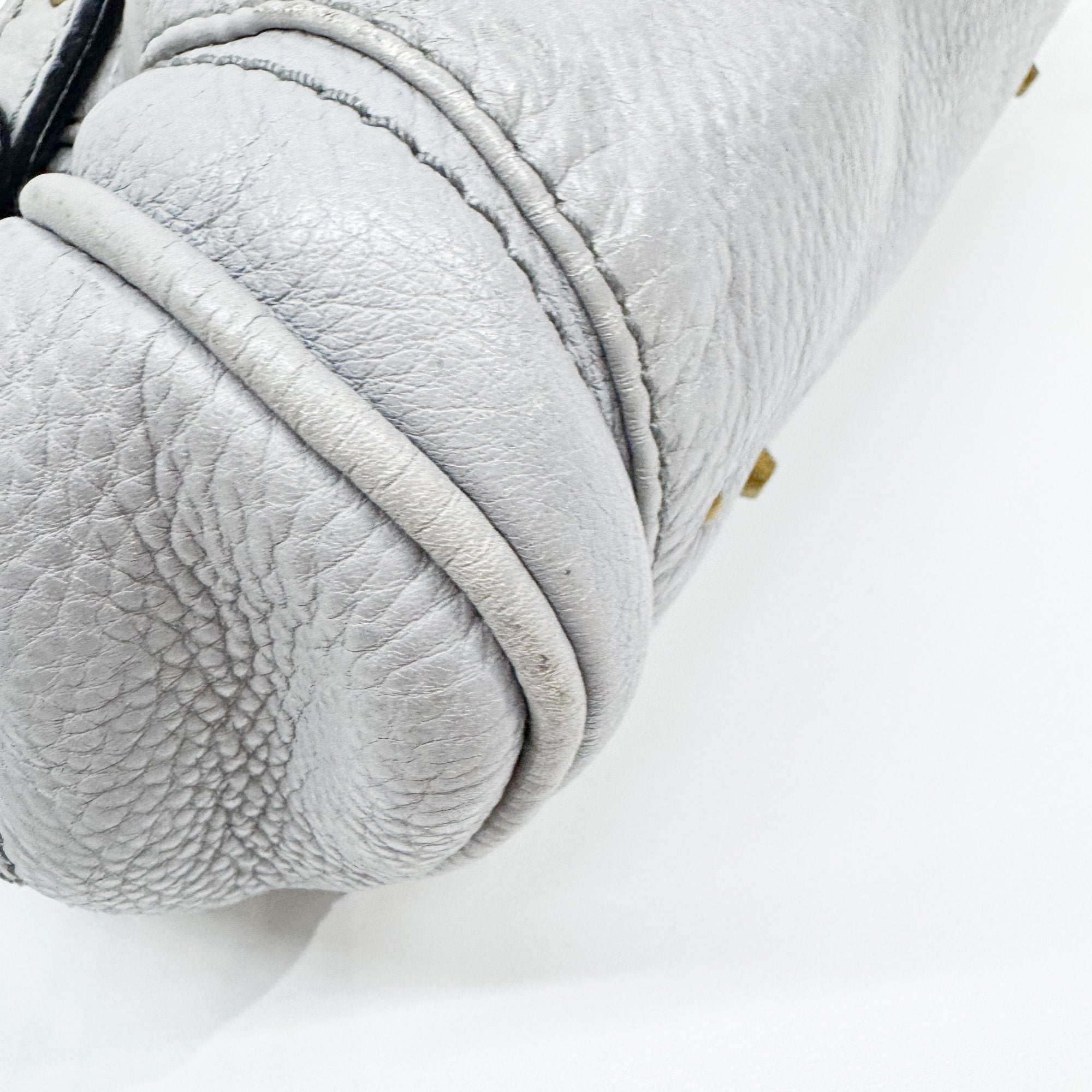 Paddington Grey Leather Shoulder Bag