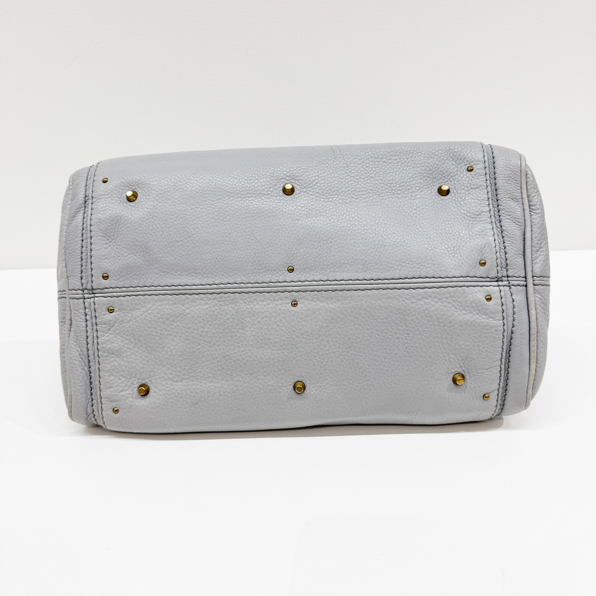 Paddington Grey Leather Shoulder Bag