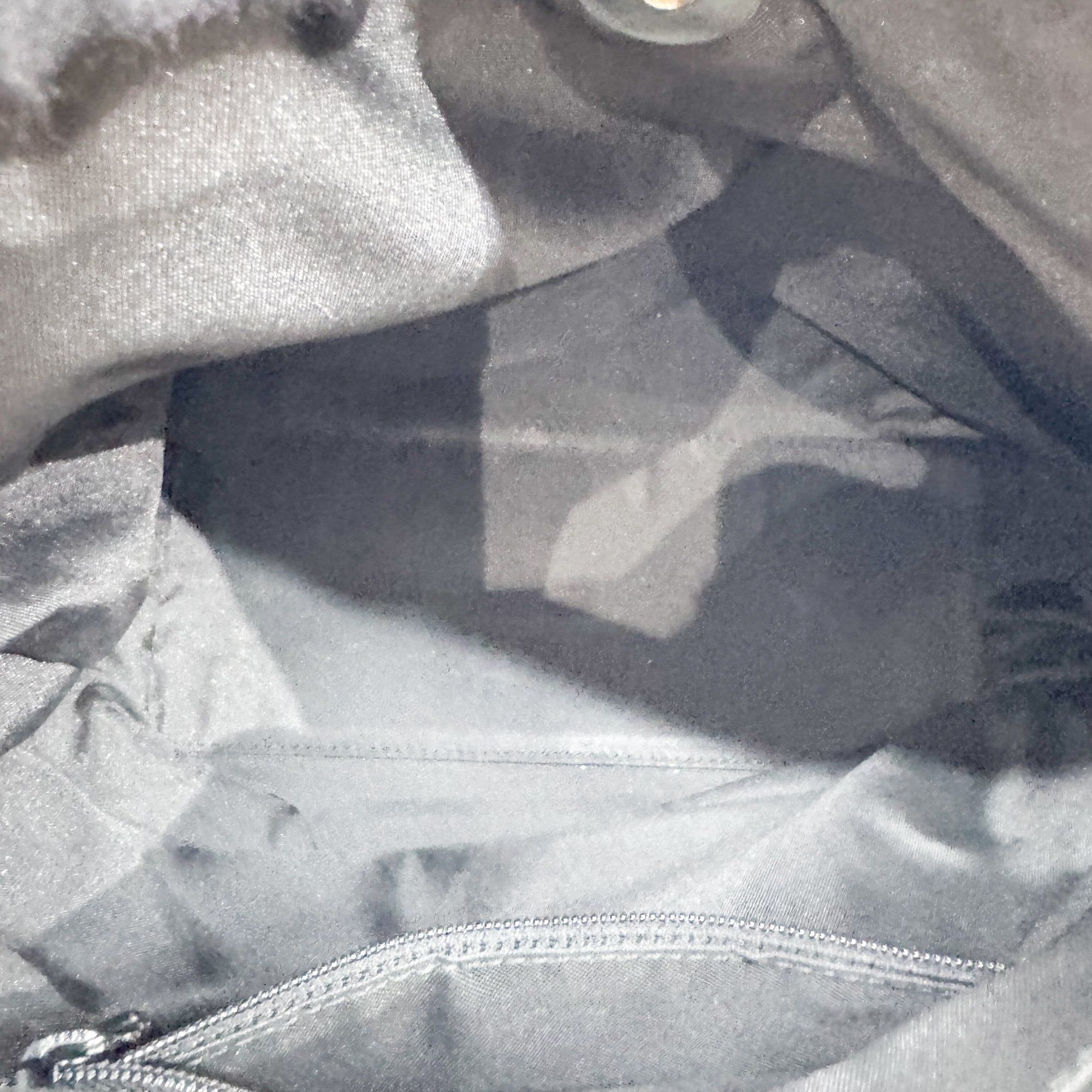 GG Black Canvas Suede Shoulder Bag