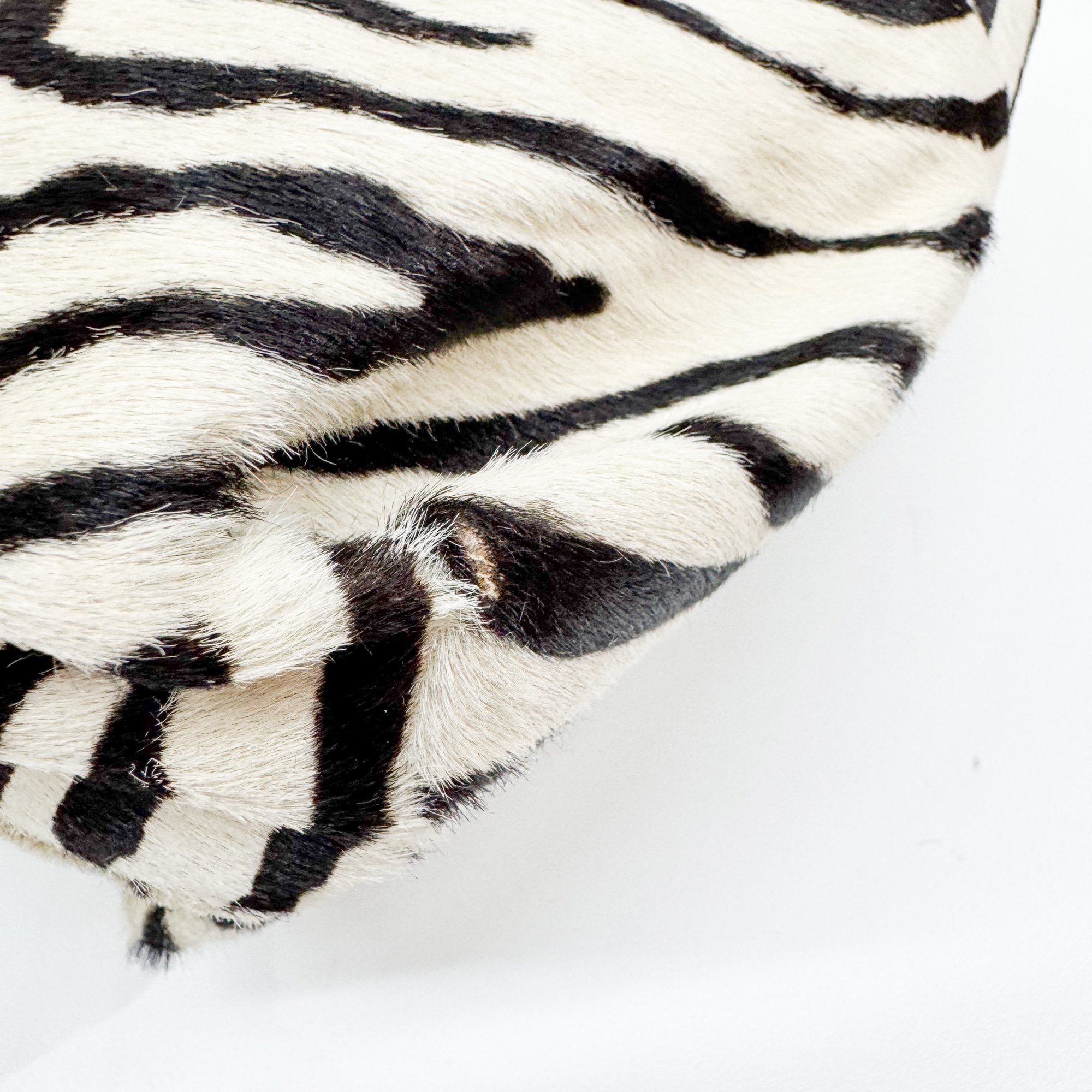 Zebra Print Pony Hair Shoulder Bag