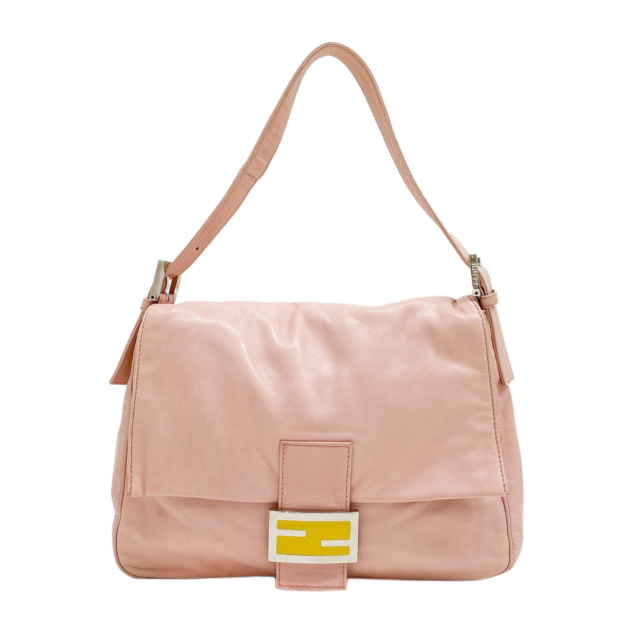 Mamma Baguette Pink Leather Shoulder Bag