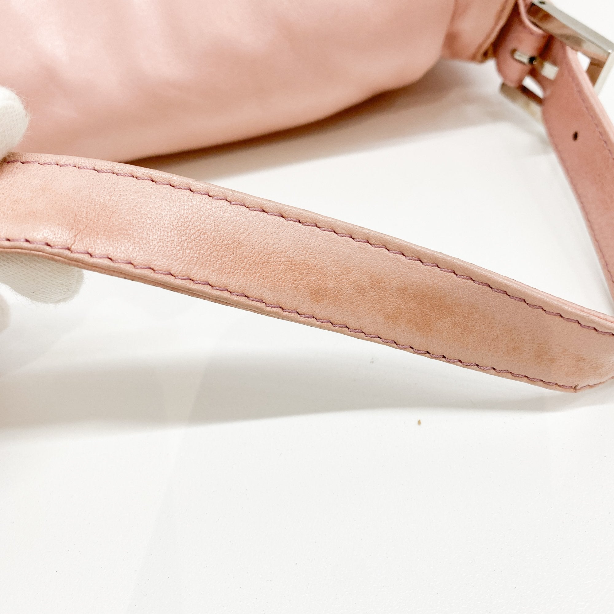 Mamma Baguette Pink Leather Shoulder Bag