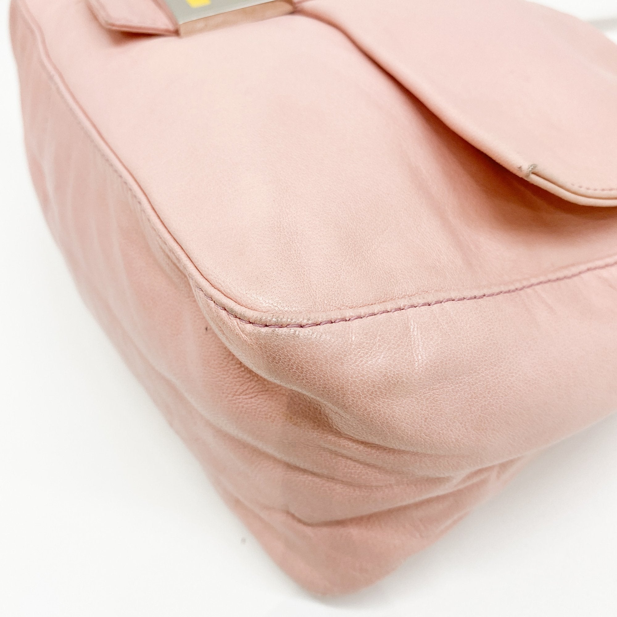 Mamma Baguette Pink Leather Shoulder Bag
