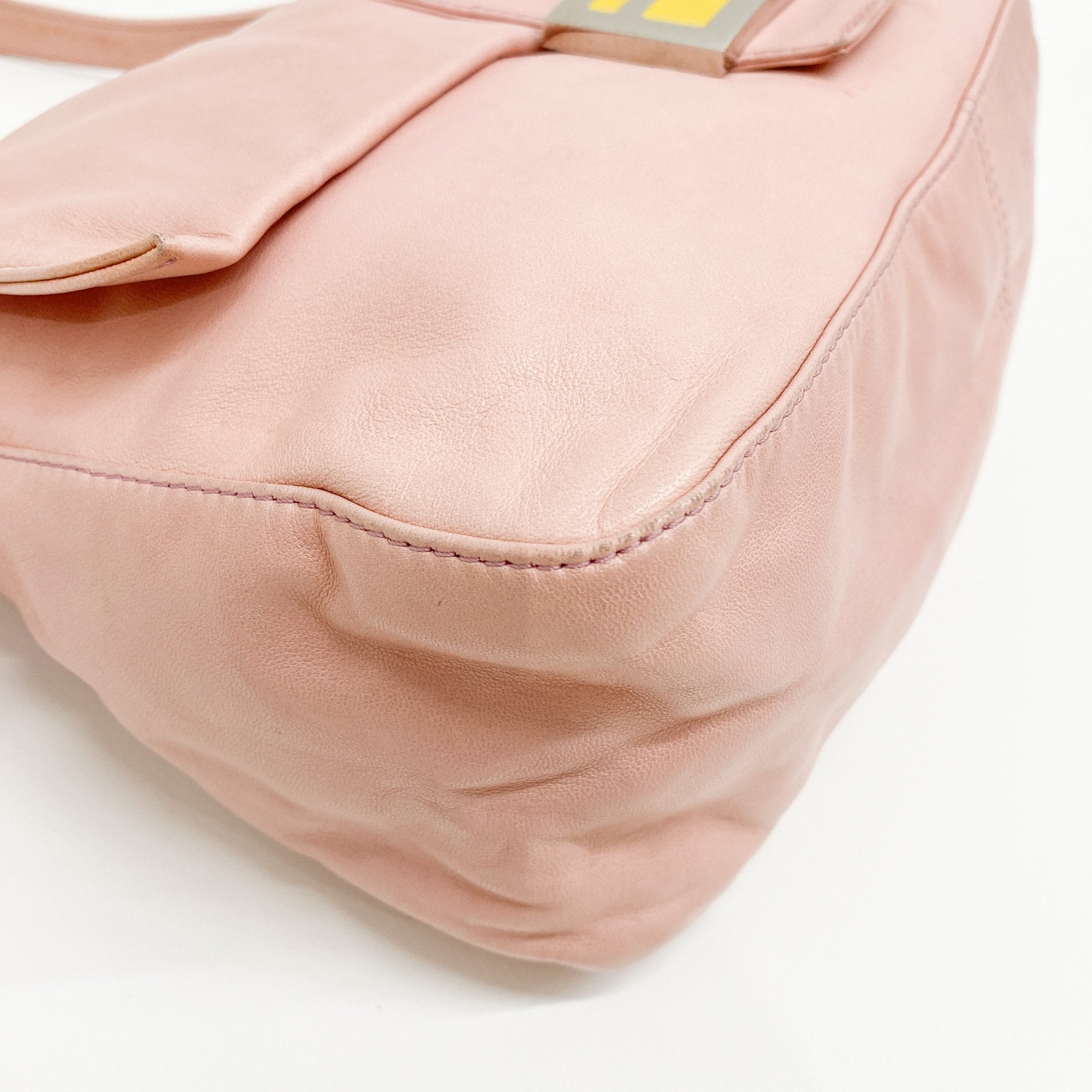 Mamma Baguette Pink Leather Shoulder Bag