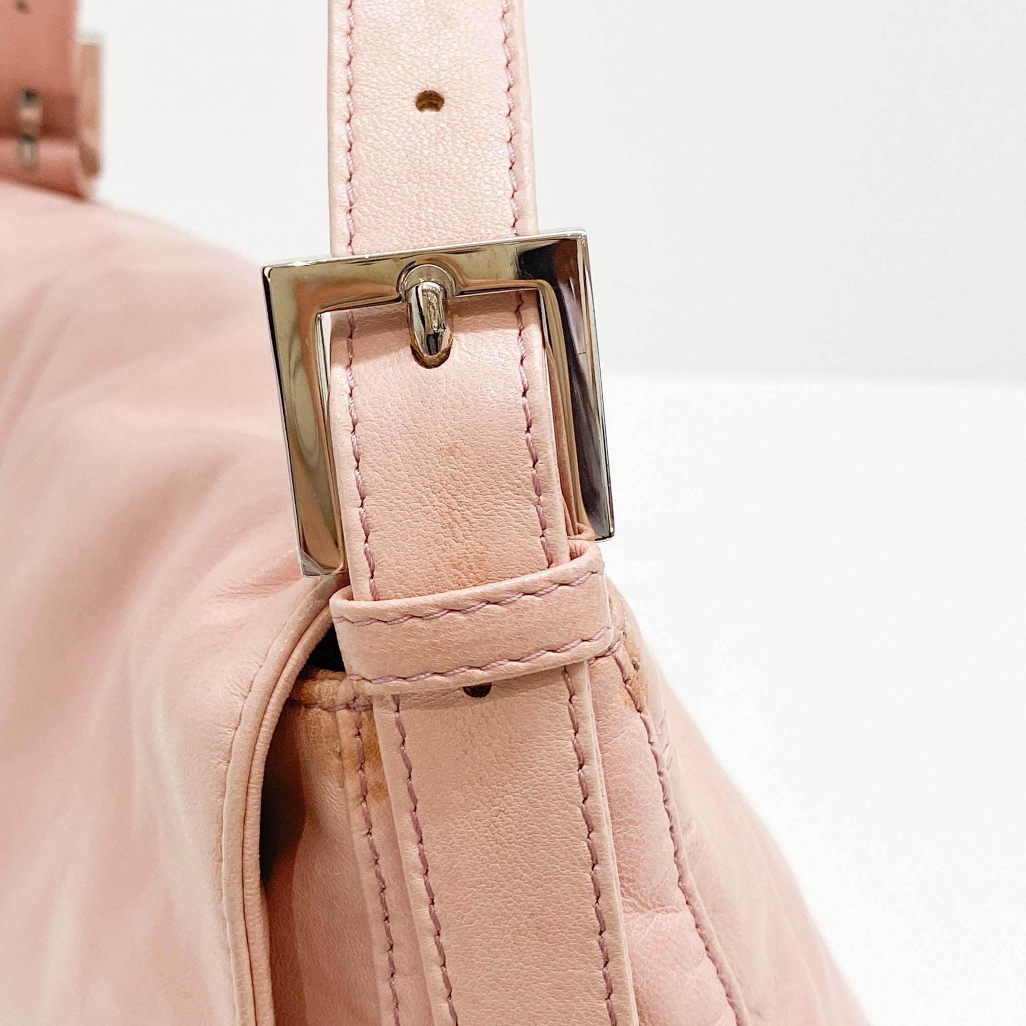 Mamma Baguette Pink Leather Shoulder Bag