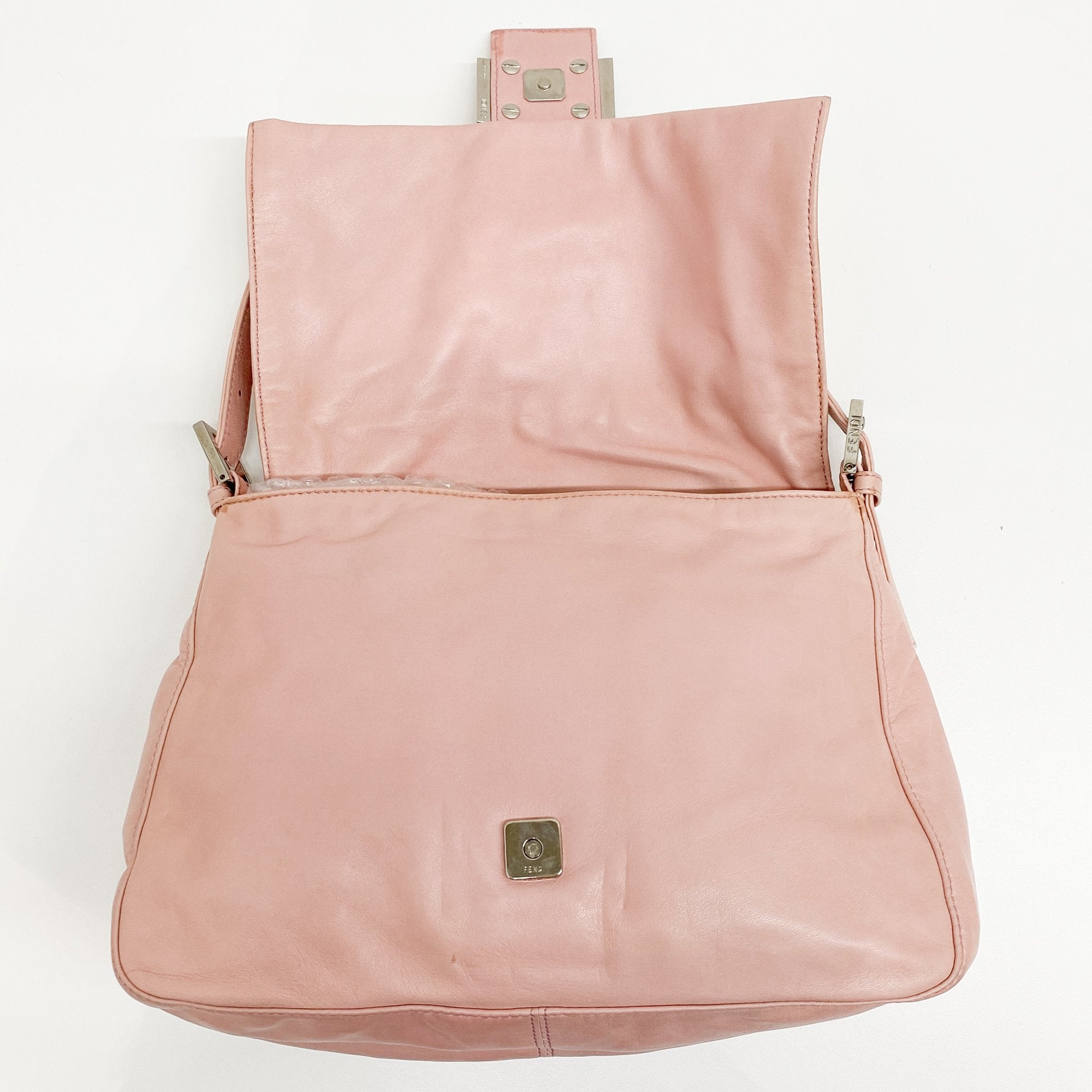 Mamma Baguette Pink Leather Shoulder Bag