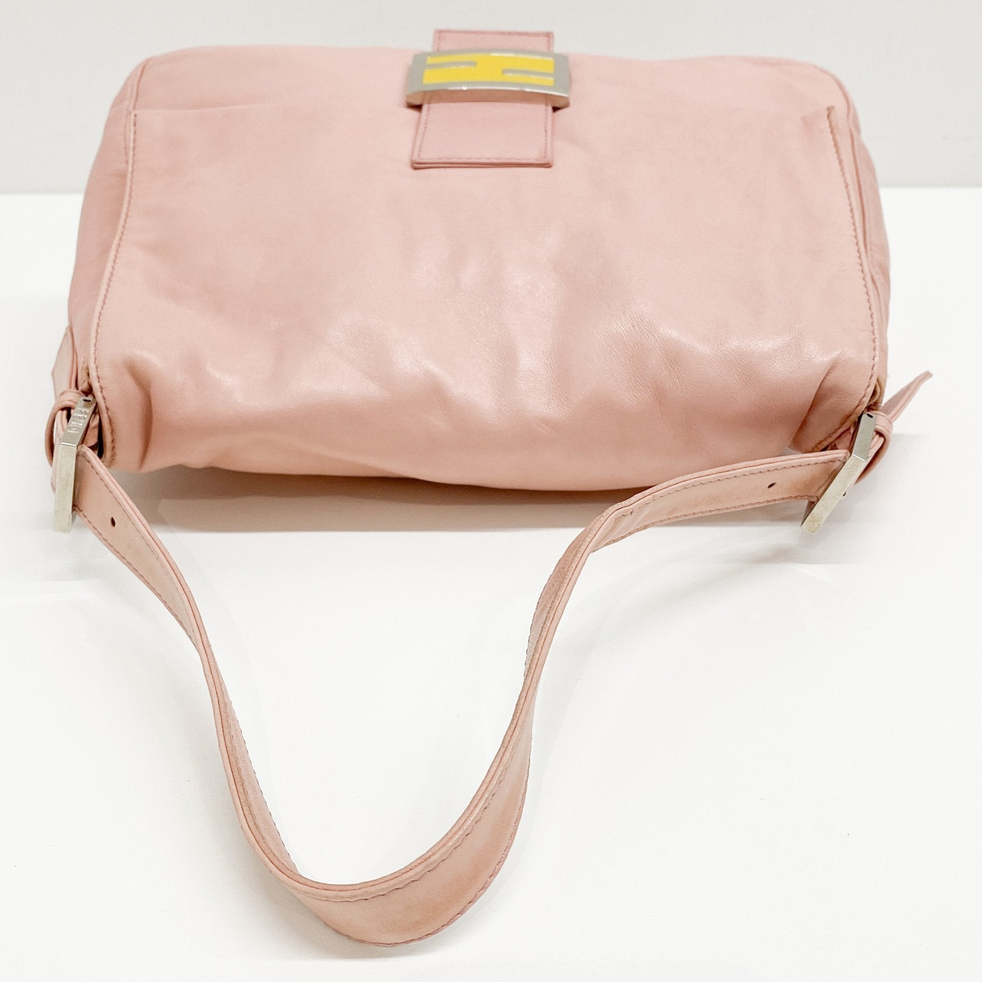 Mamma Baguette Pink Leather Shoulder Bag
