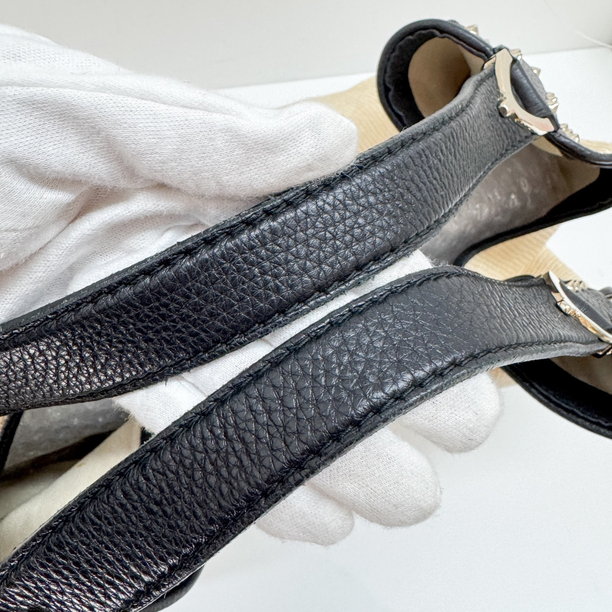 Stirrup Beige Raffia Shoulder Bag