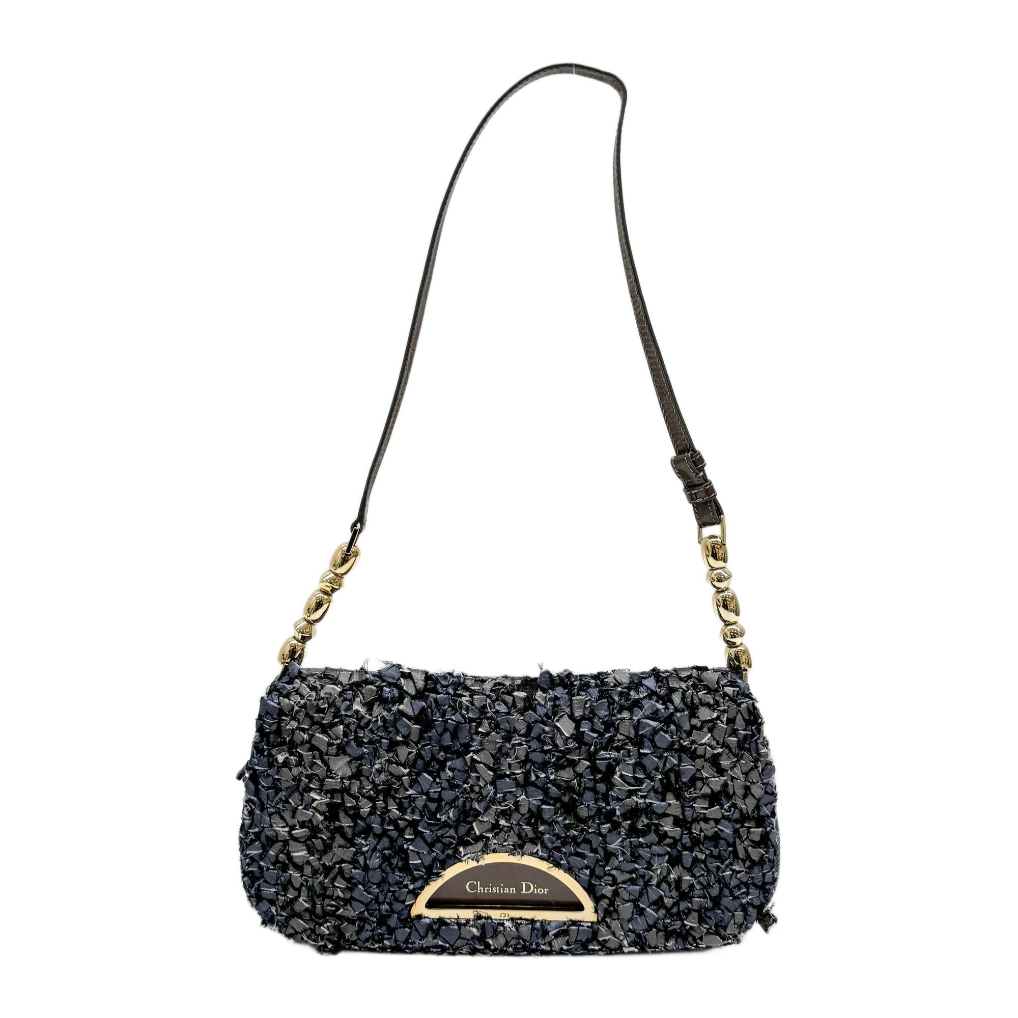 Malice Pearl Blue Denim Shoulder Bag
