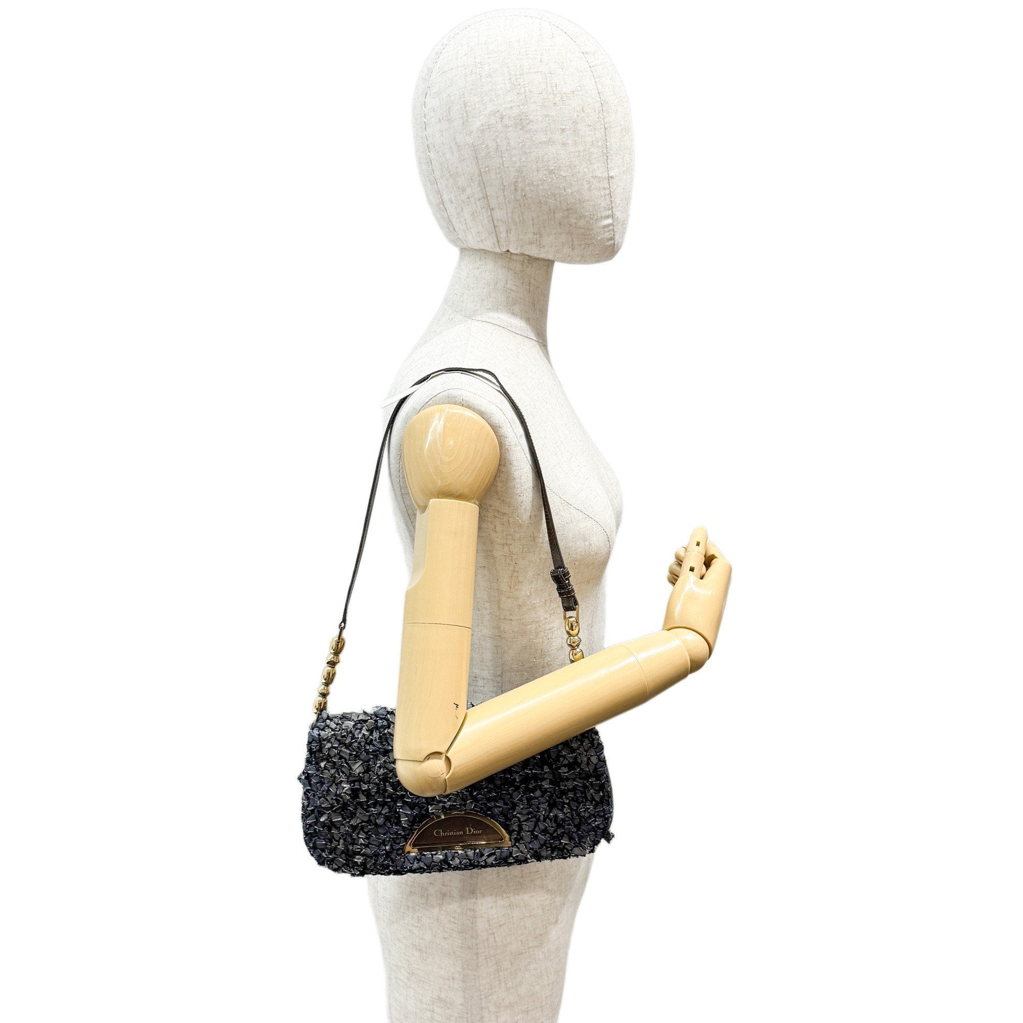 Malice Pearl Blue Denim Shoulder Bag