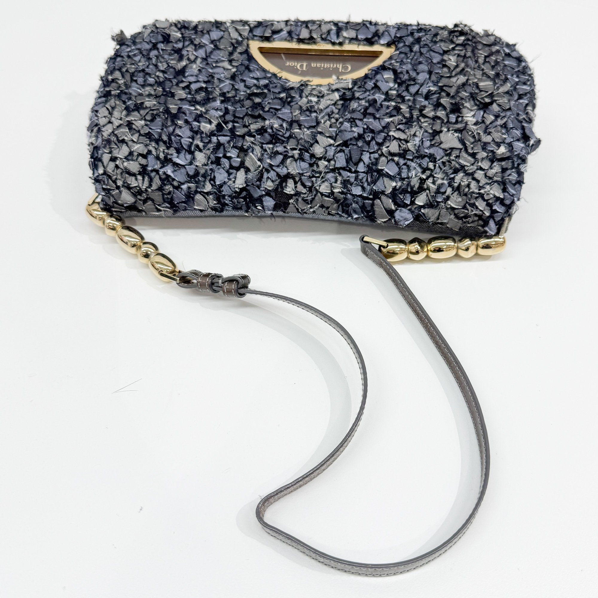 Malice Pearl Blue Denim Shoulder Bag