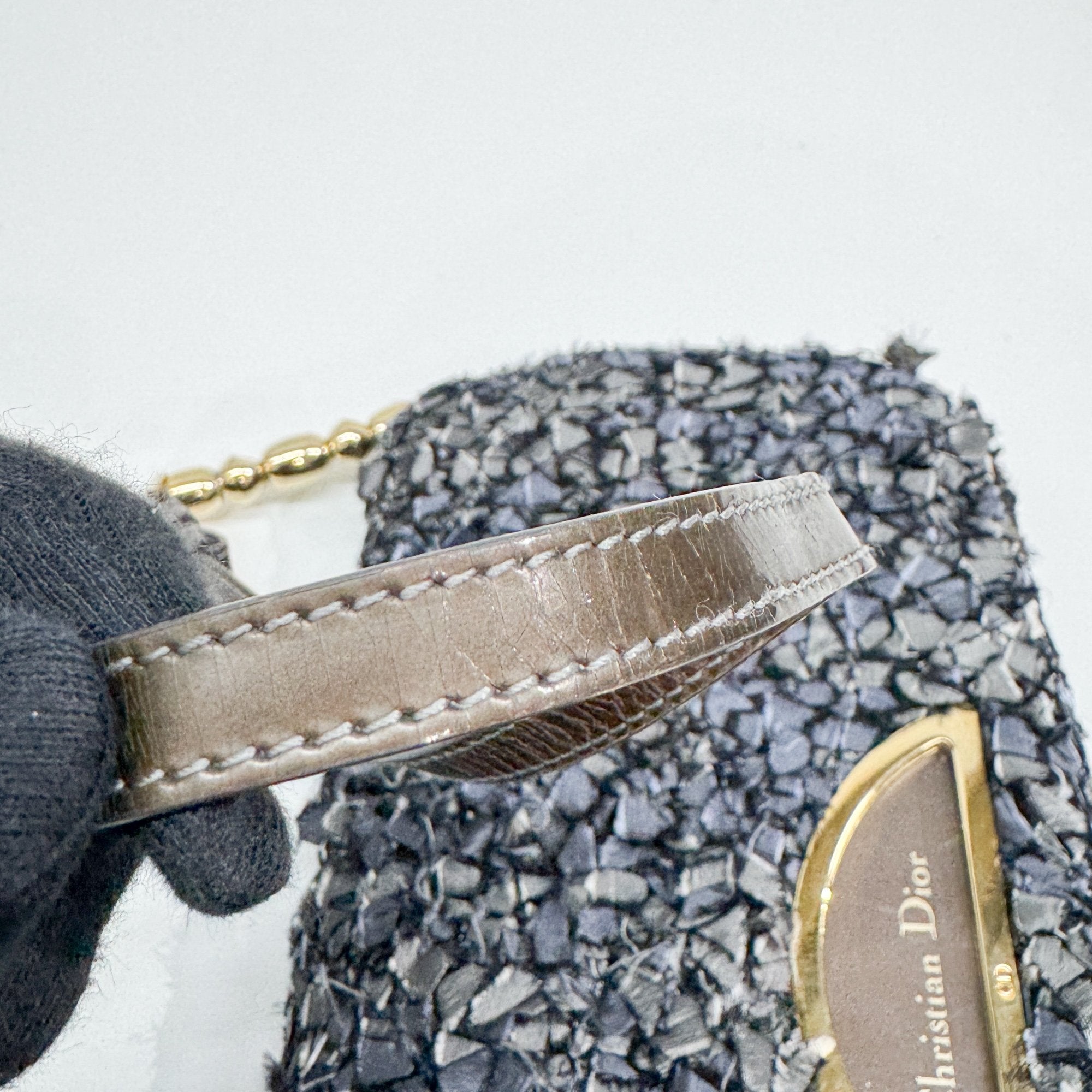 Malice Pearl Blue Denim Shoulder Bag