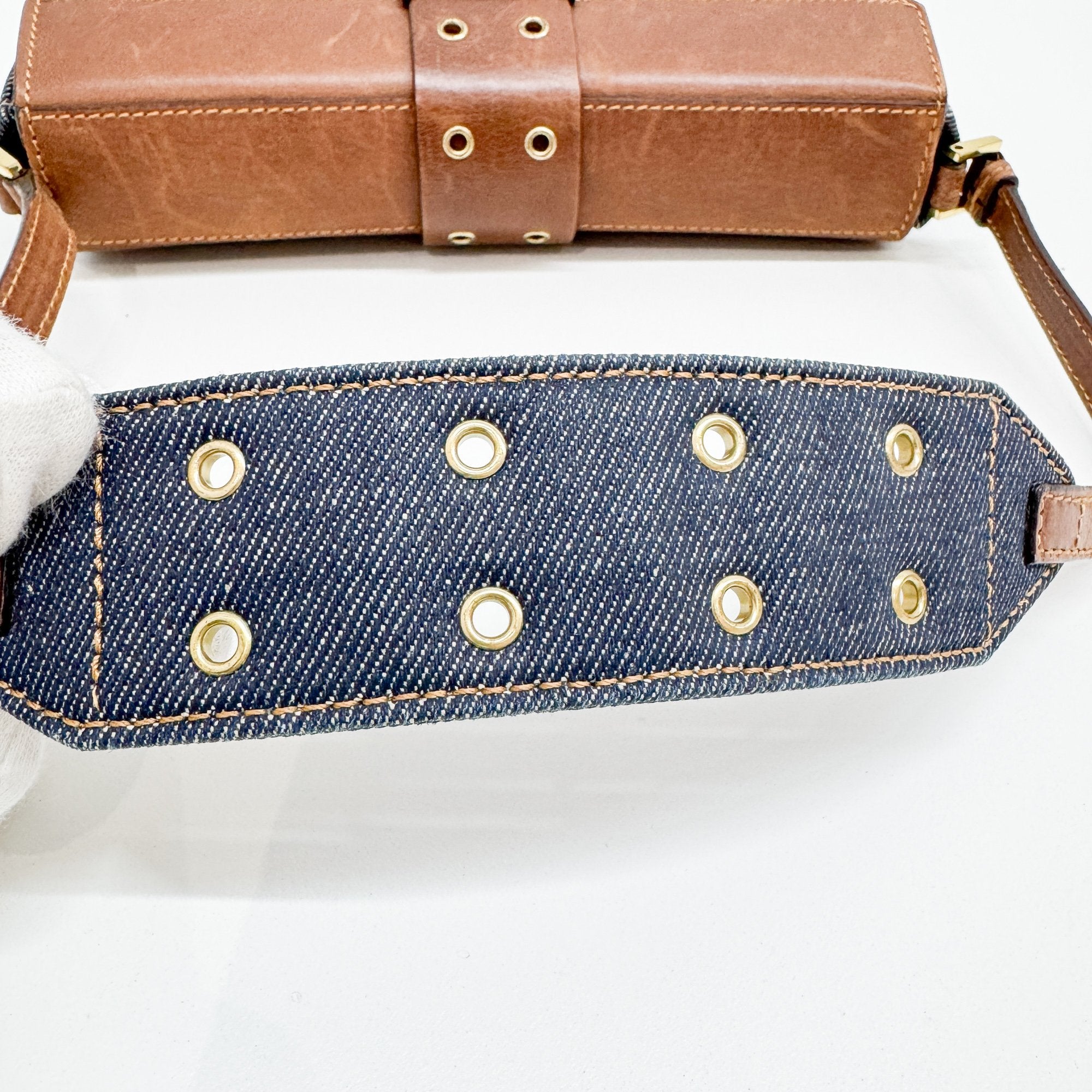 Columbus Blue Denim Shoulder Bag