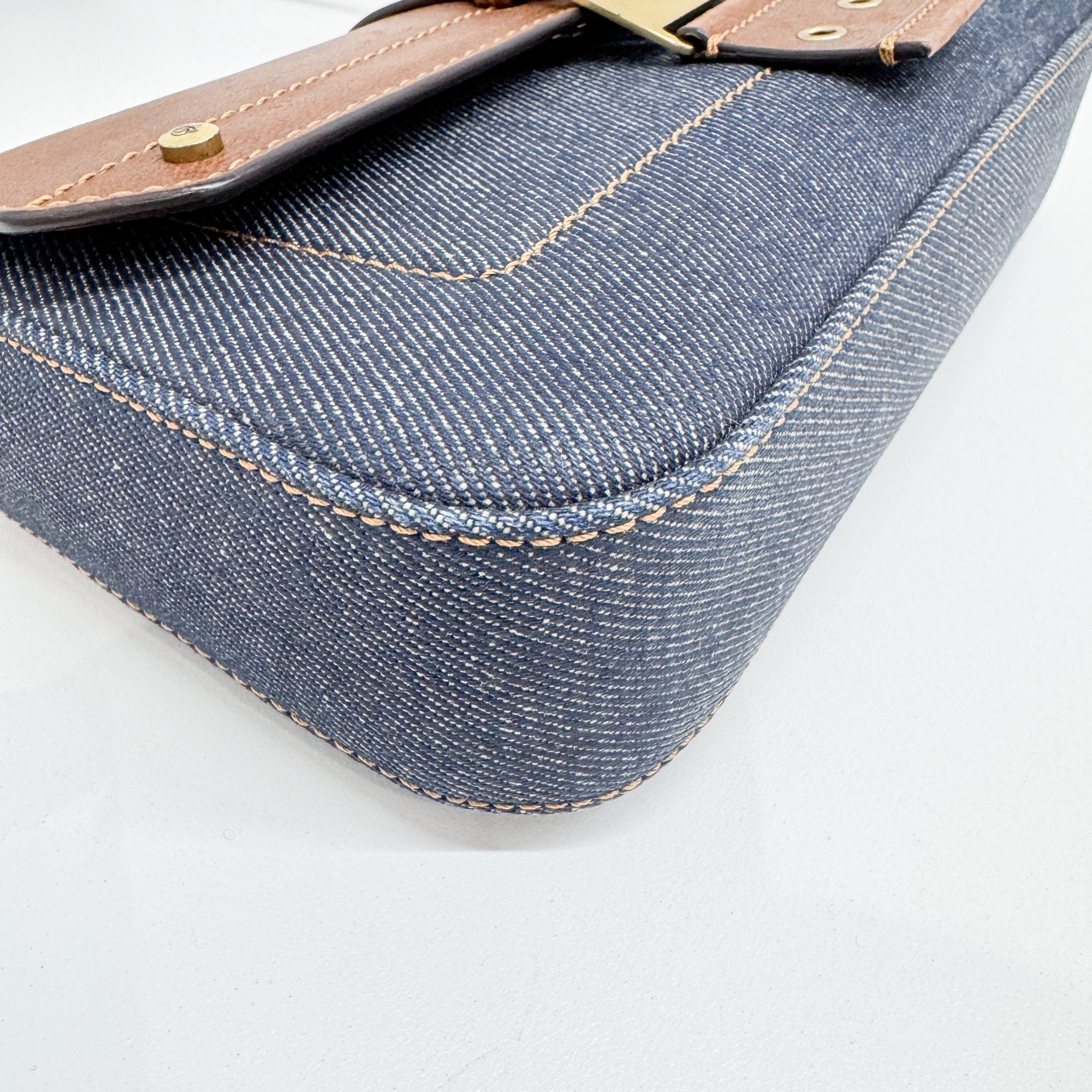 Columbus Blue Denim Shoulder Bag