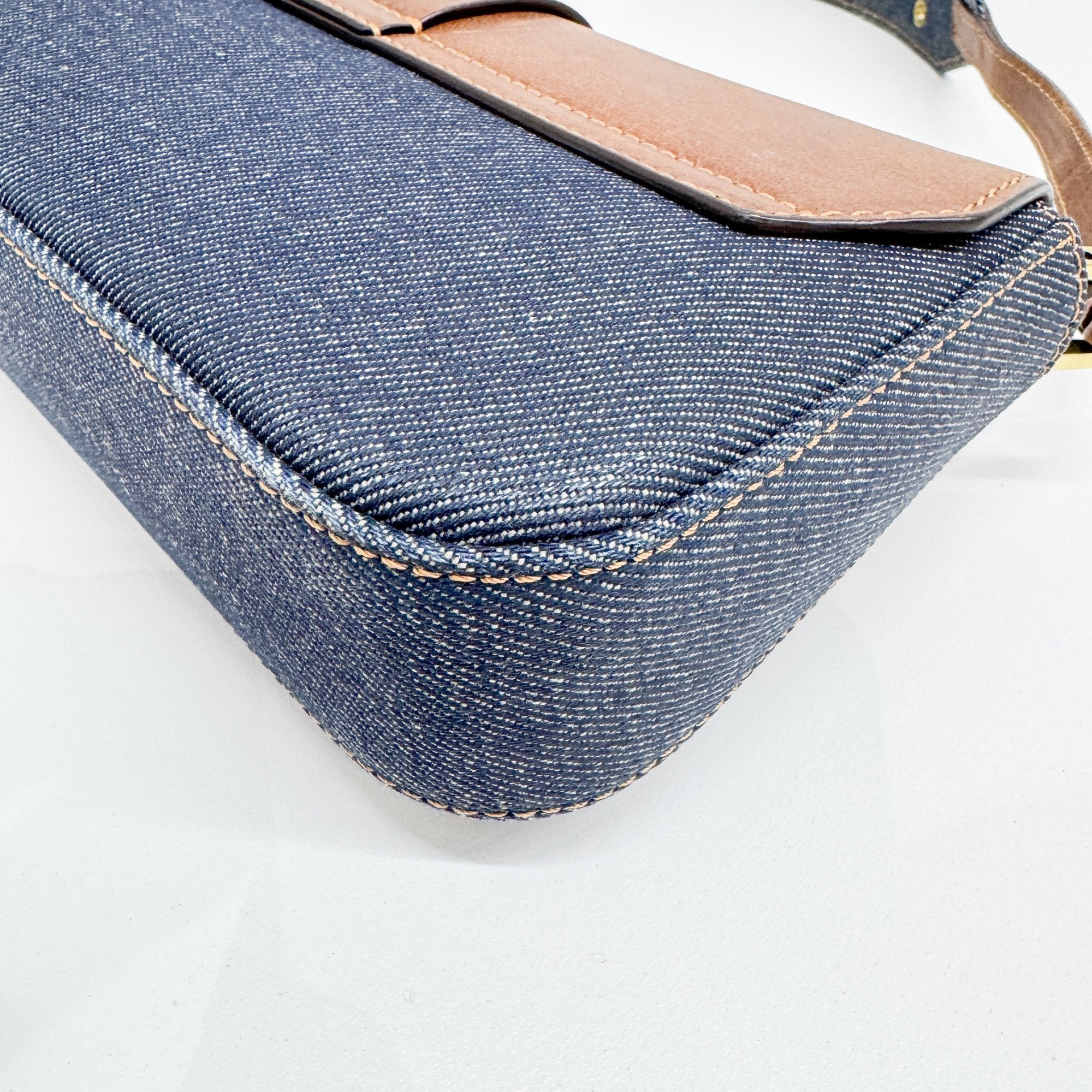 Columbus Blue Denim Shoulder Bag
