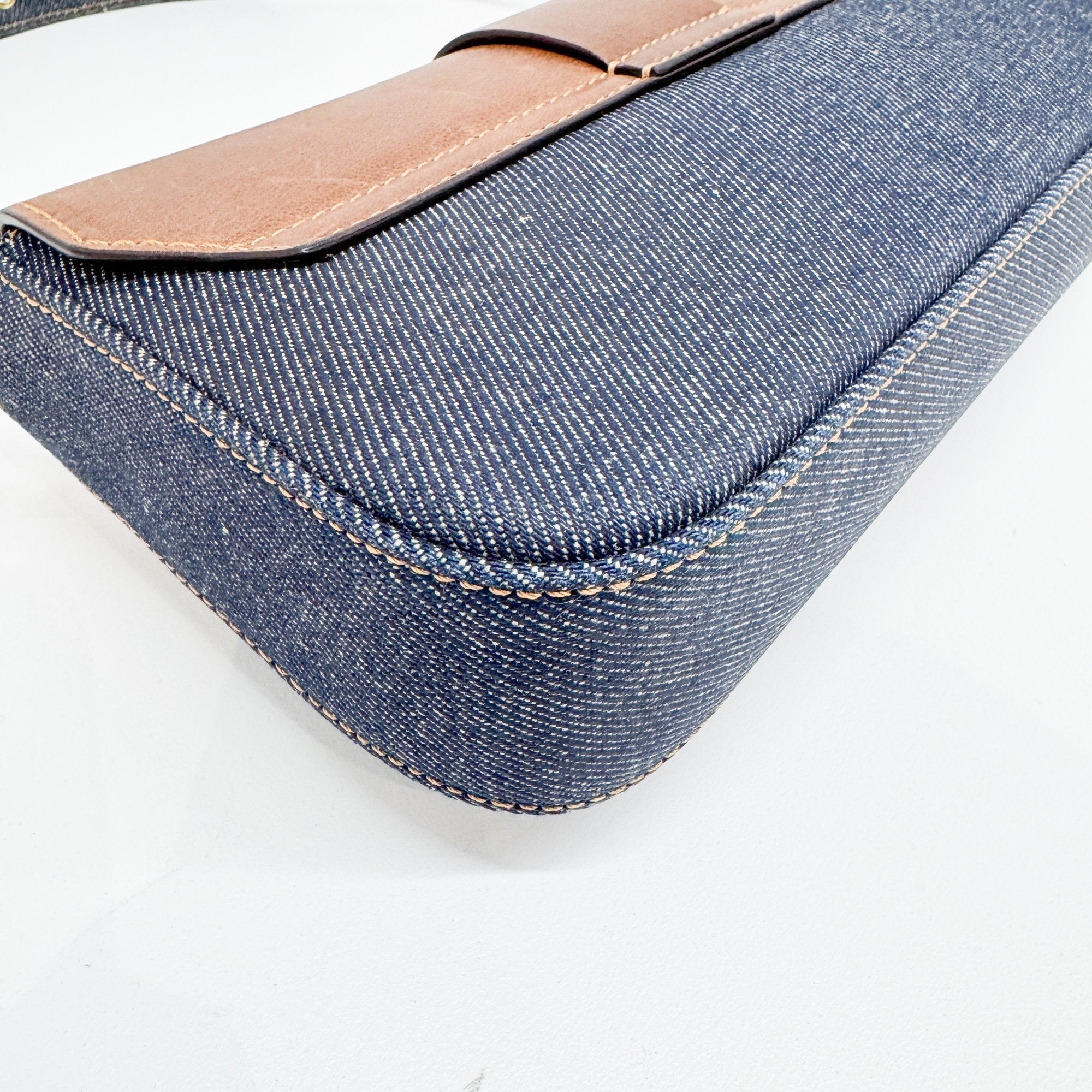 Columbus Blue Denim Shoulder Bag