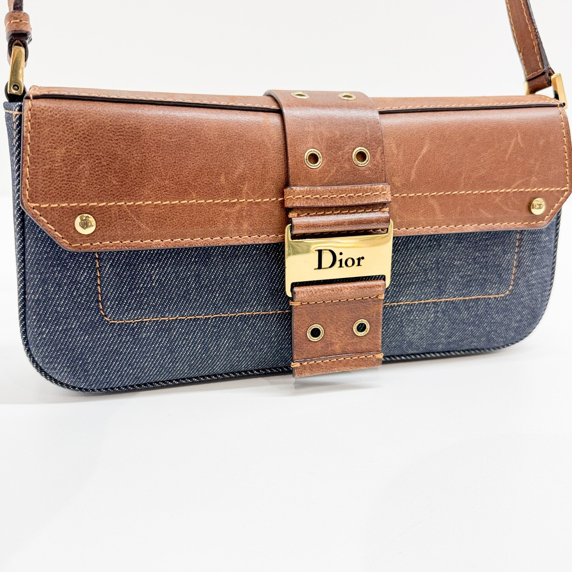 Columbus Blue Denim Shoulder Bag