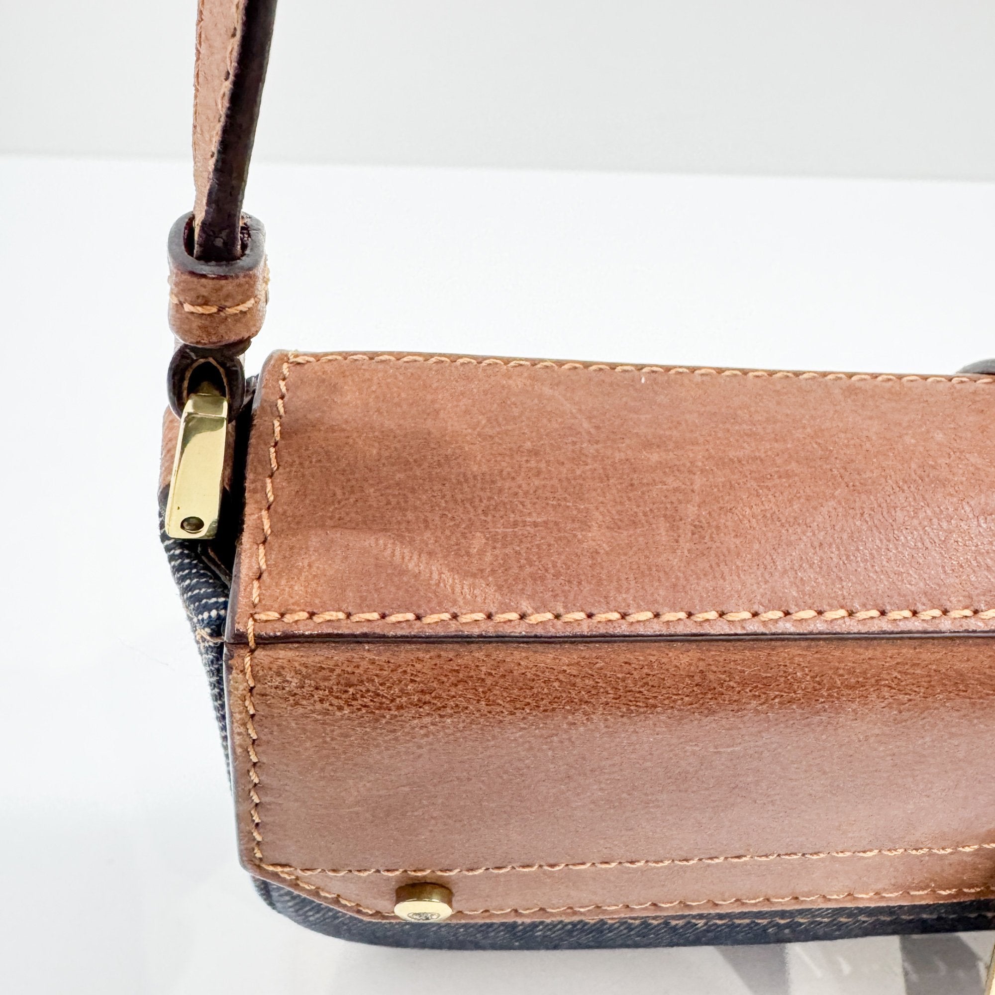 Columbus Blue Denim Shoulder Bag