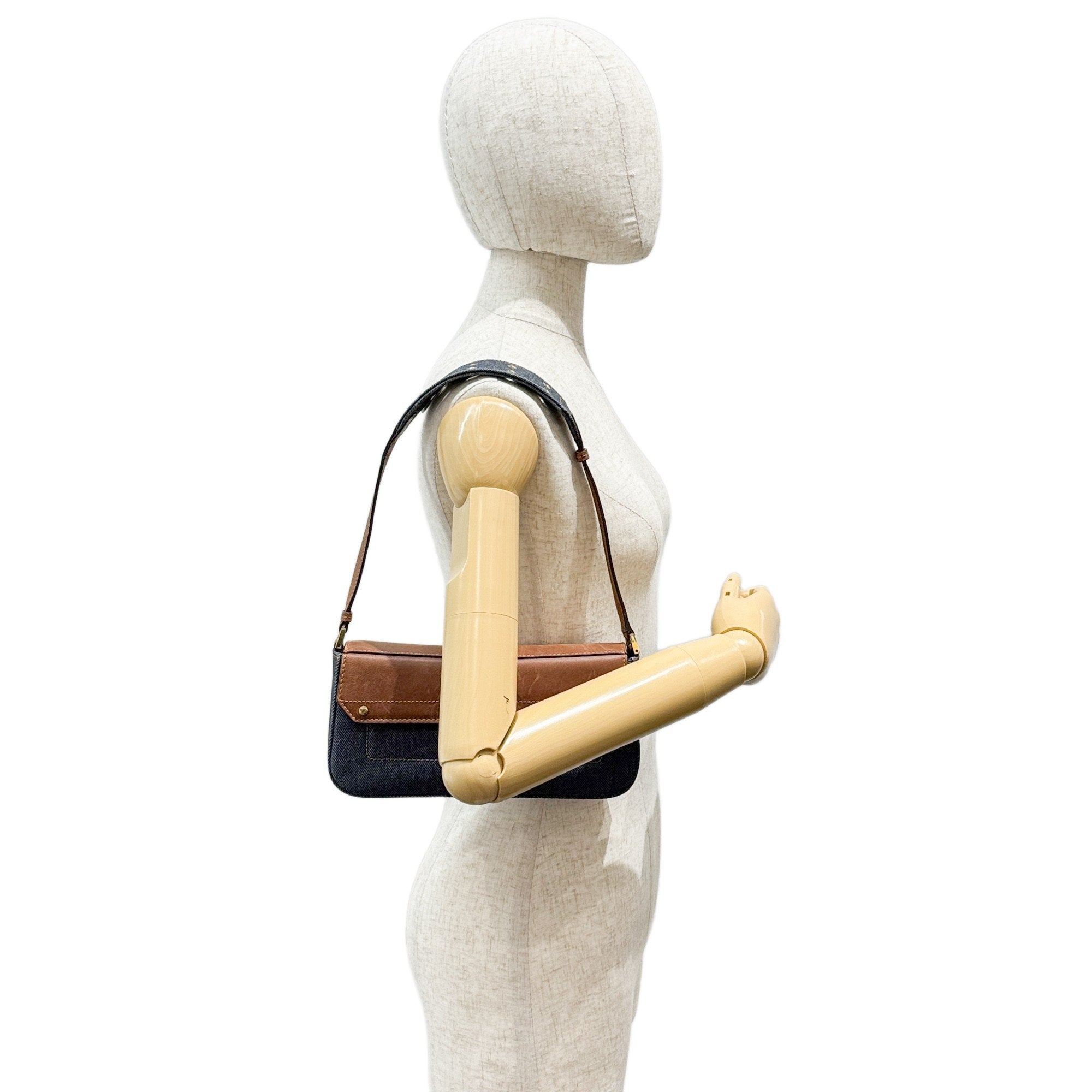 Columbus Blue Denim Shoulder Bag