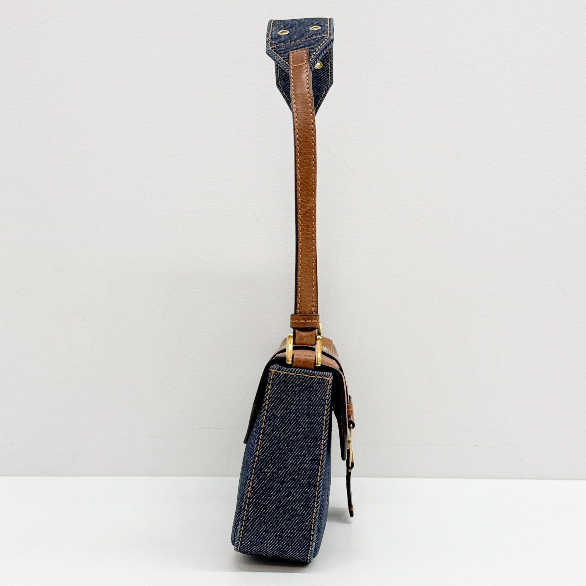 Columbus Blue Denim Shoulder Bag