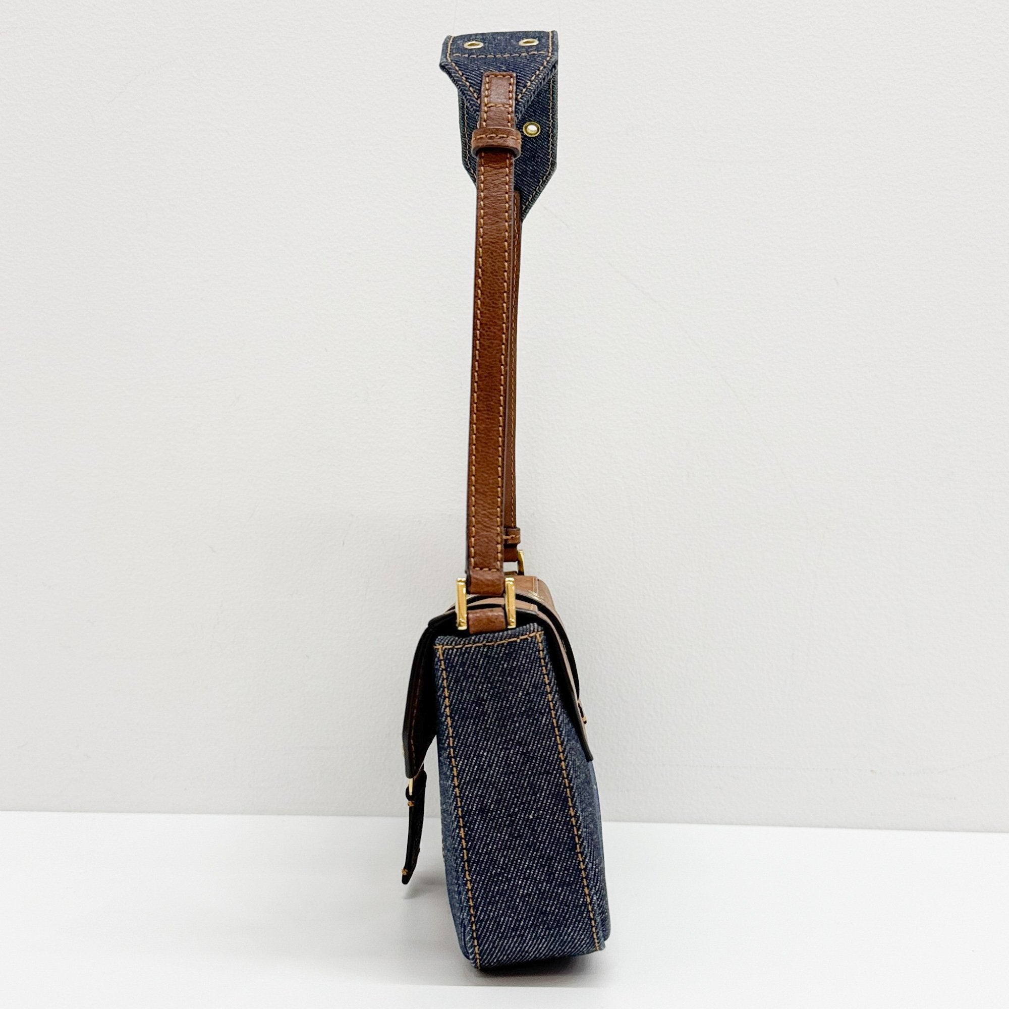 Columbus Blue Denim Shoulder Bag