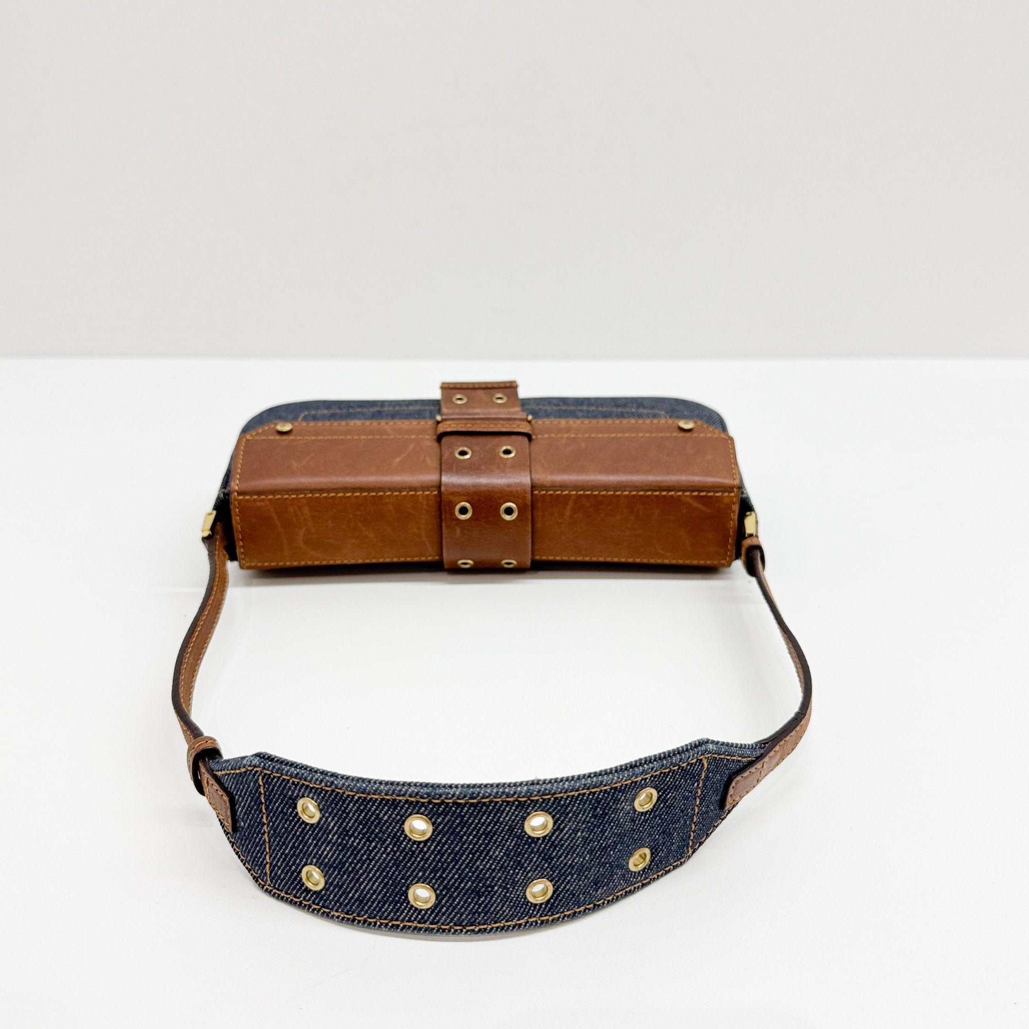 Columbus Blue Denim Shoulder Bag