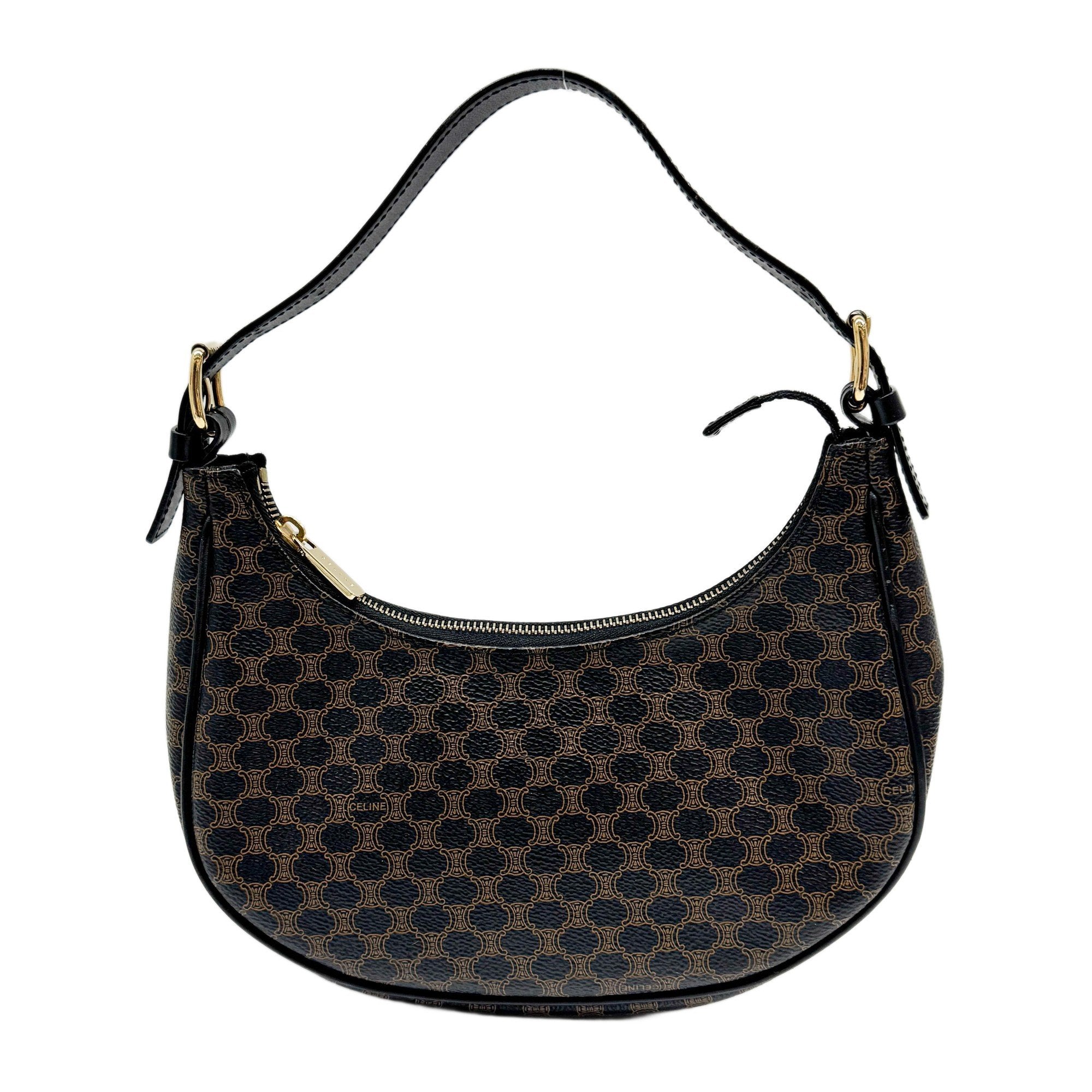 Brown Macadam Triomphe Canvas Shoulder Bag