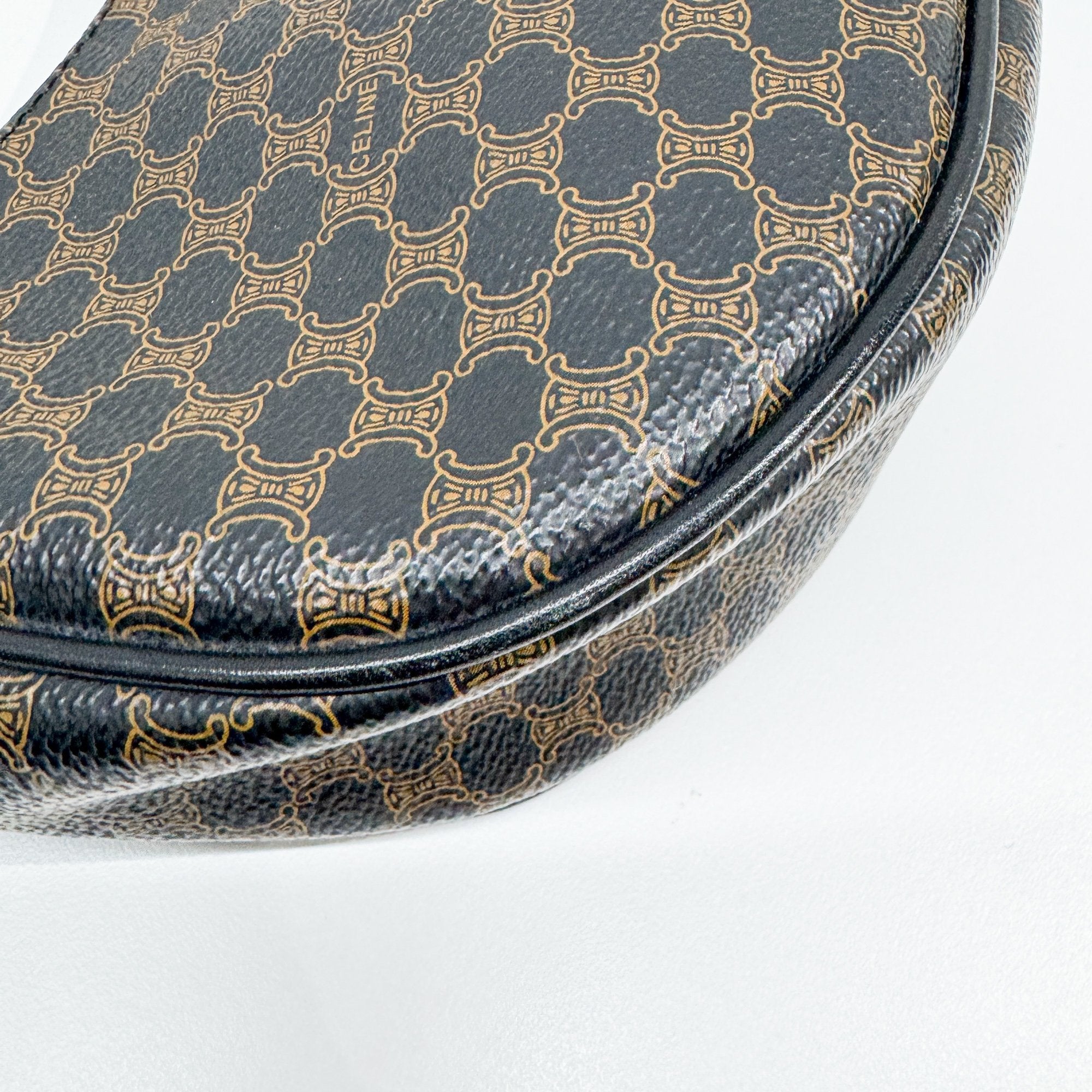 Brown Macadam Triomphe Canvas Shoulder Bag