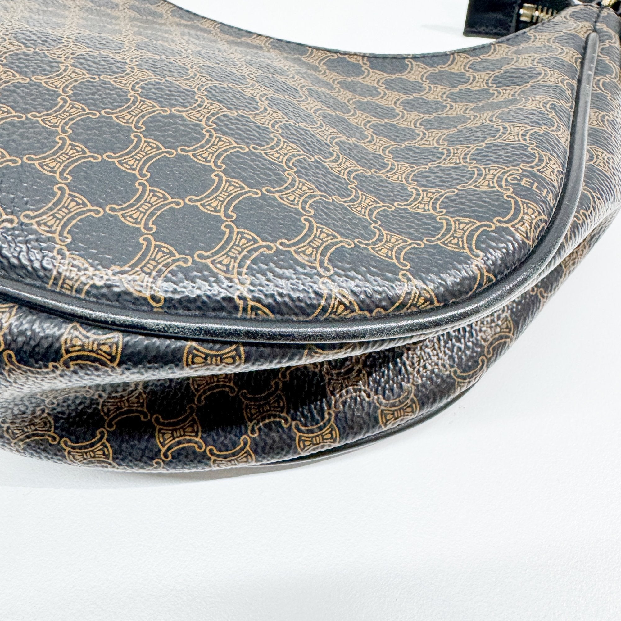 Brown Macadam Triomphe Canvas Shoulder Bag