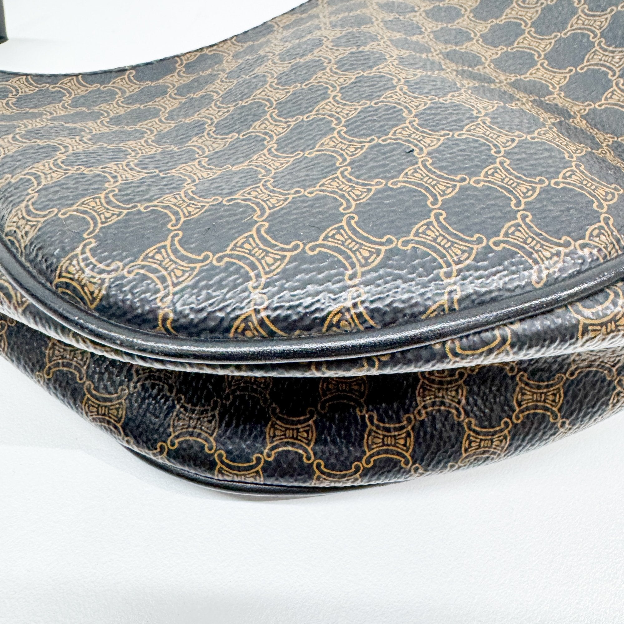 Brown Macadam Triomphe Canvas Shoulder Bag