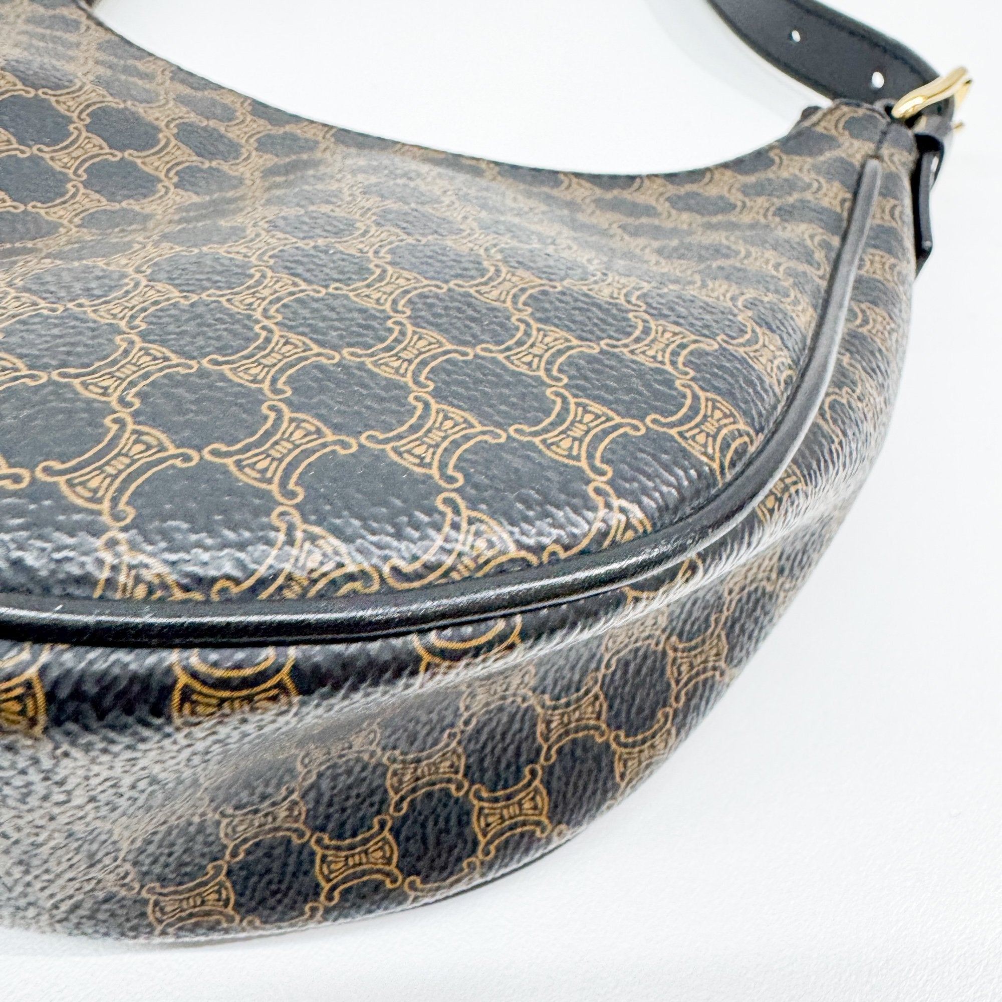 Brown Macadam Triomphe Canvas Shoulder Bag