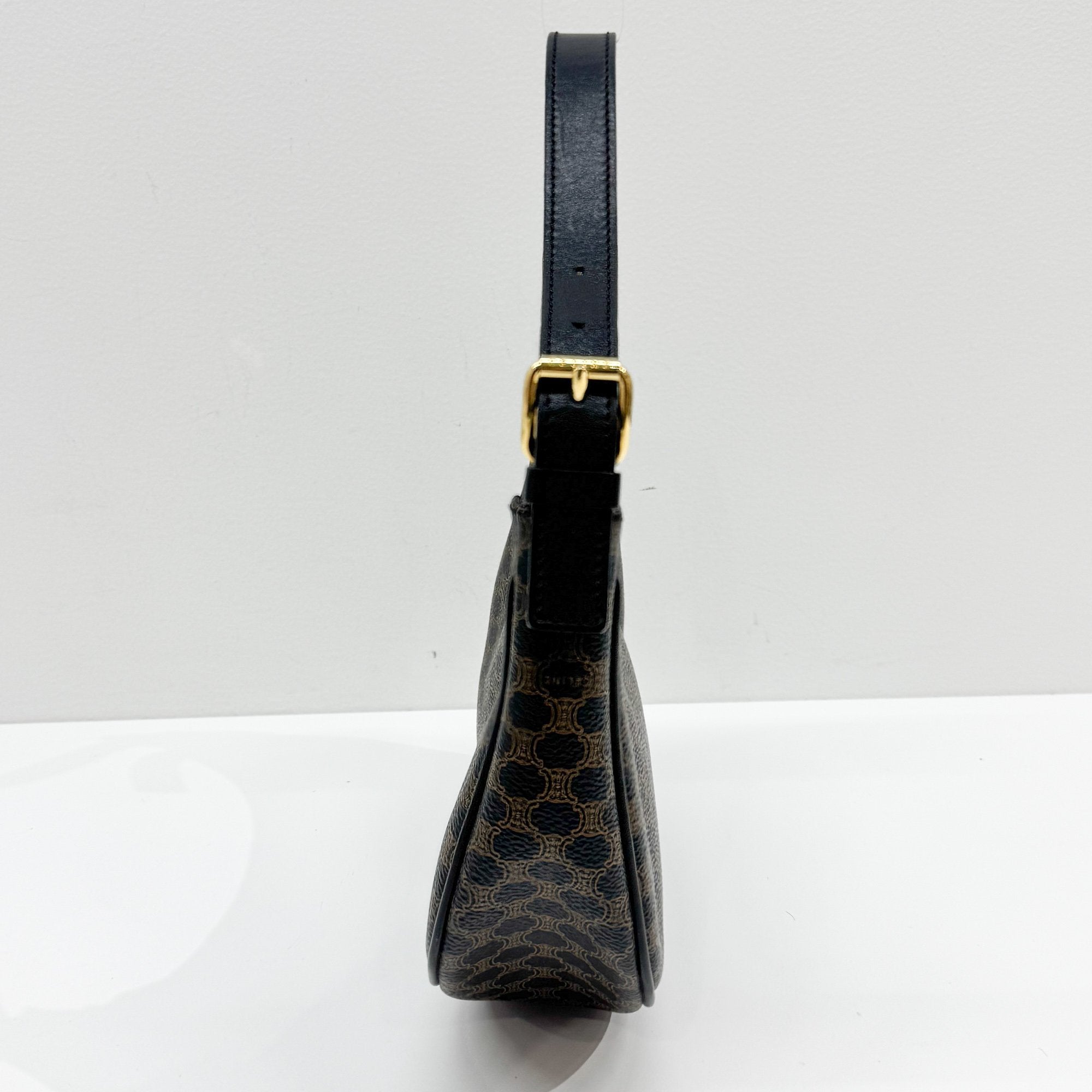 Brown Macadam Triomphe Canvas Shoulder Bag