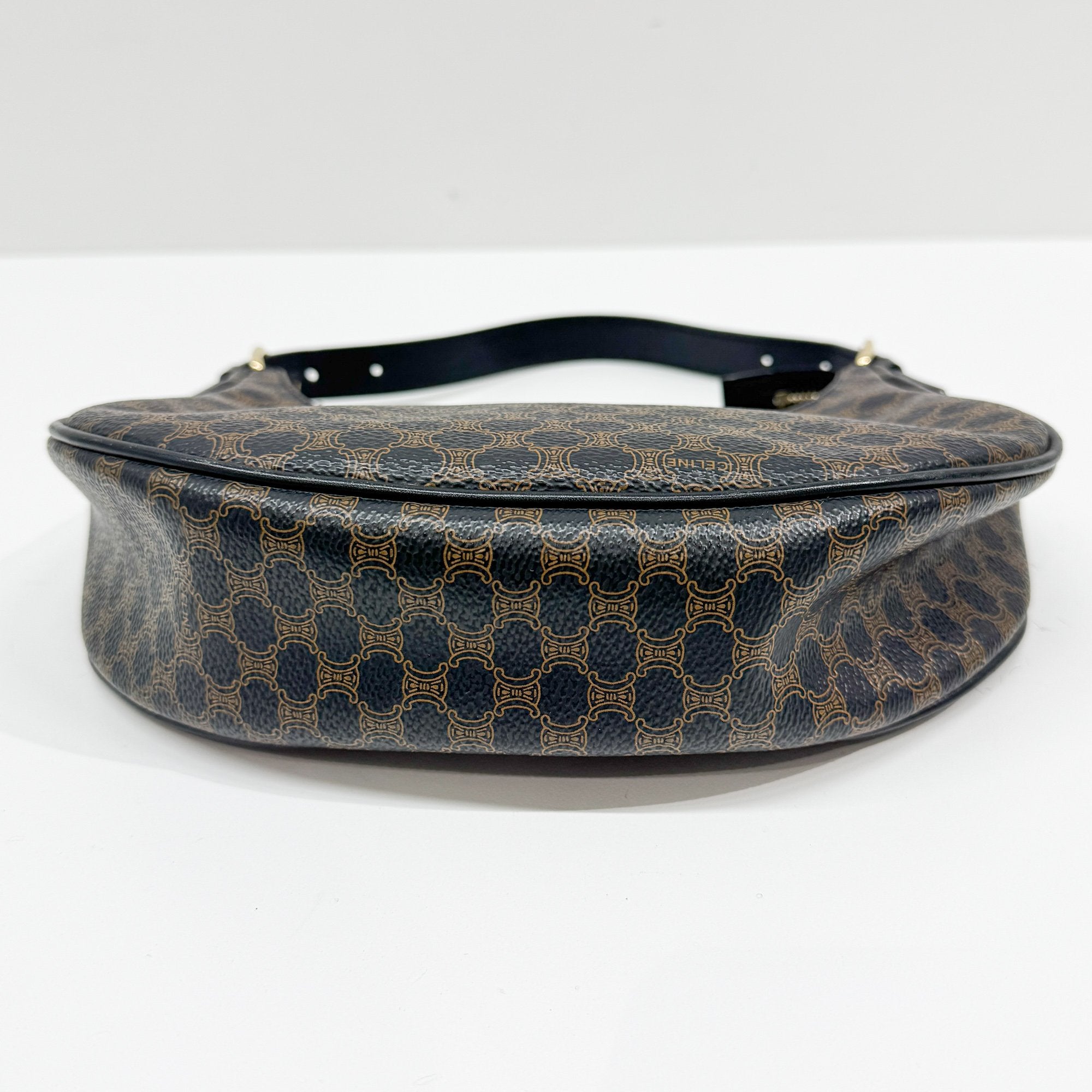 Brown Macadam Triomphe Canvas Shoulder Bag