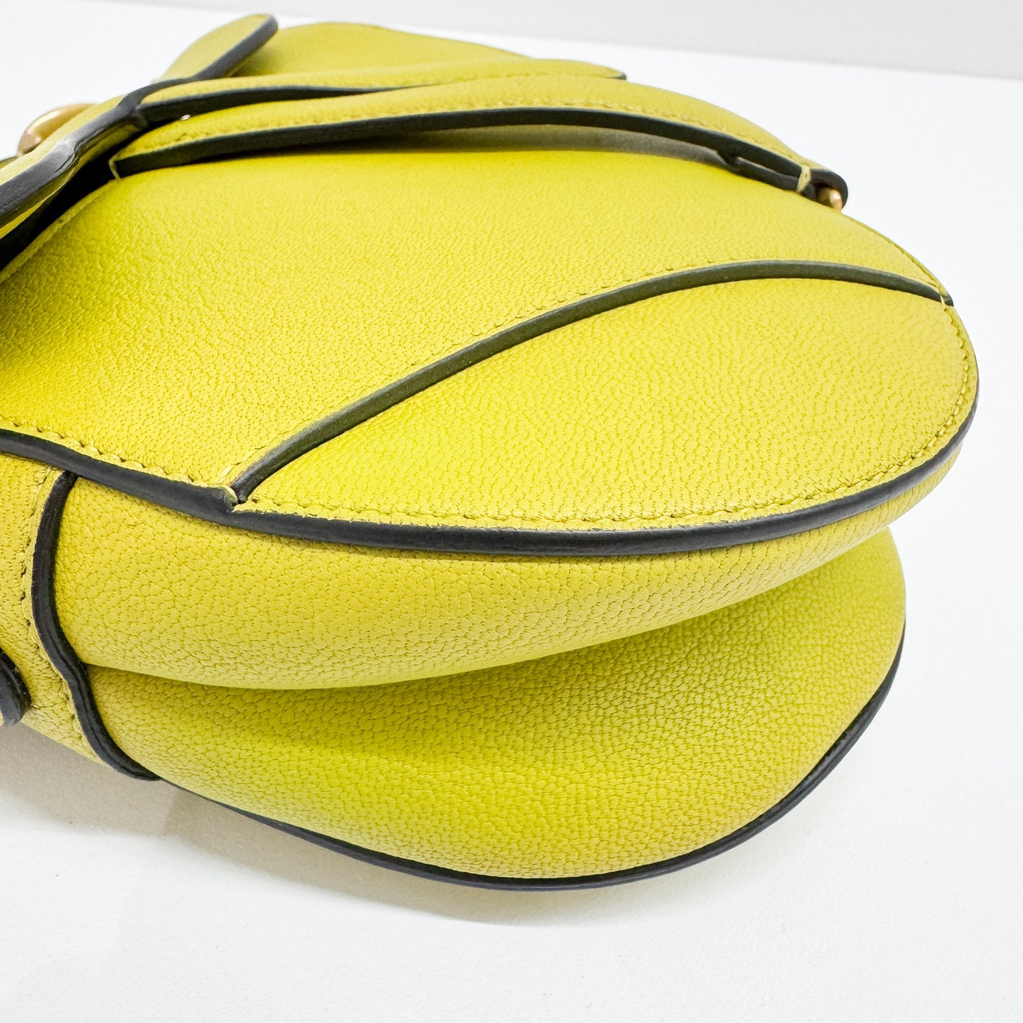 Mini Saddle Lime Green Handbag