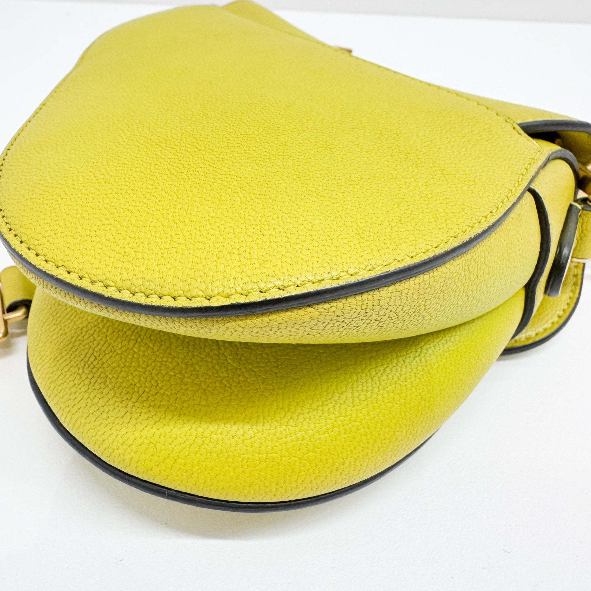 Mini Saddle Lime Green Handbag