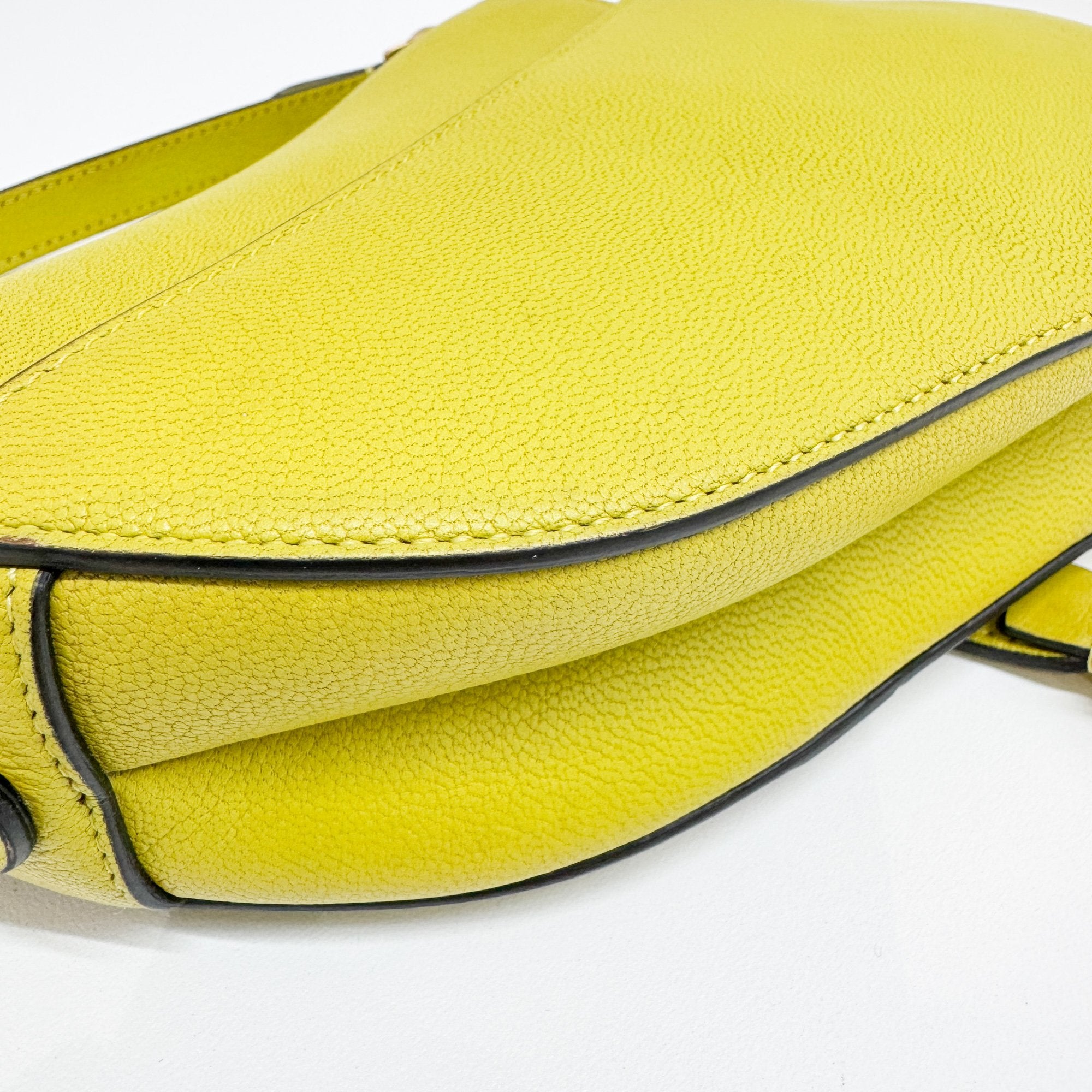 Mini Saddle Lime Green Handbag