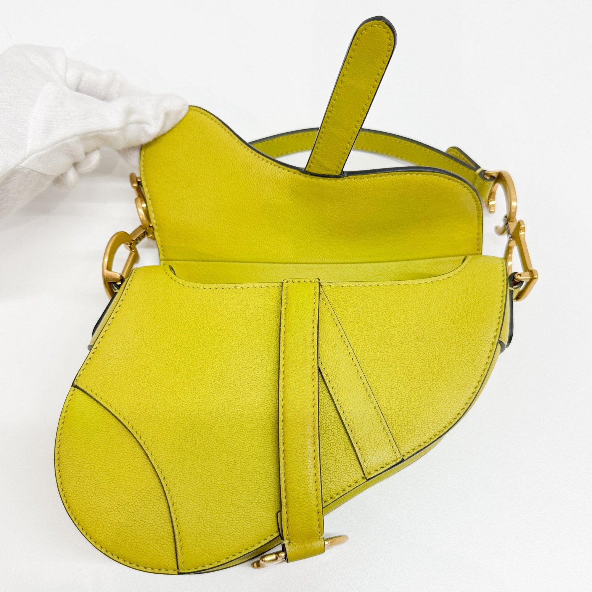 Mini Saddle Lime Green Handbag