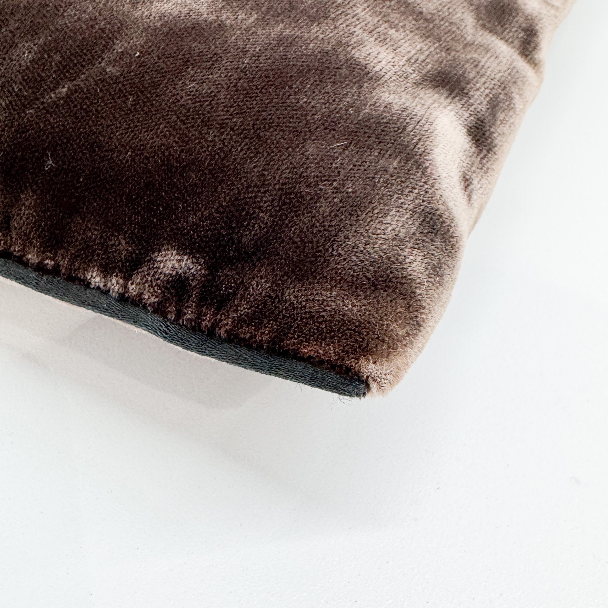 Brown Velvet Shoulder Bag