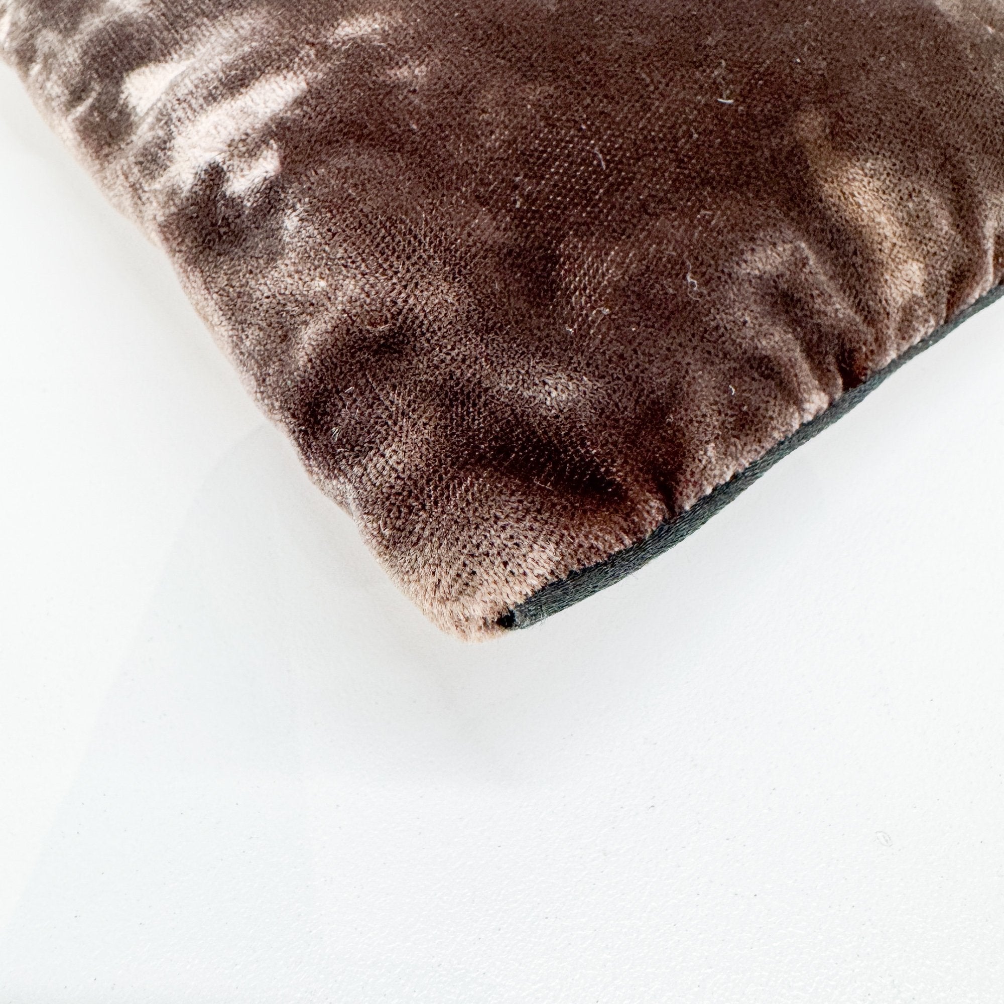 Brown Velvet Shoulder Bag