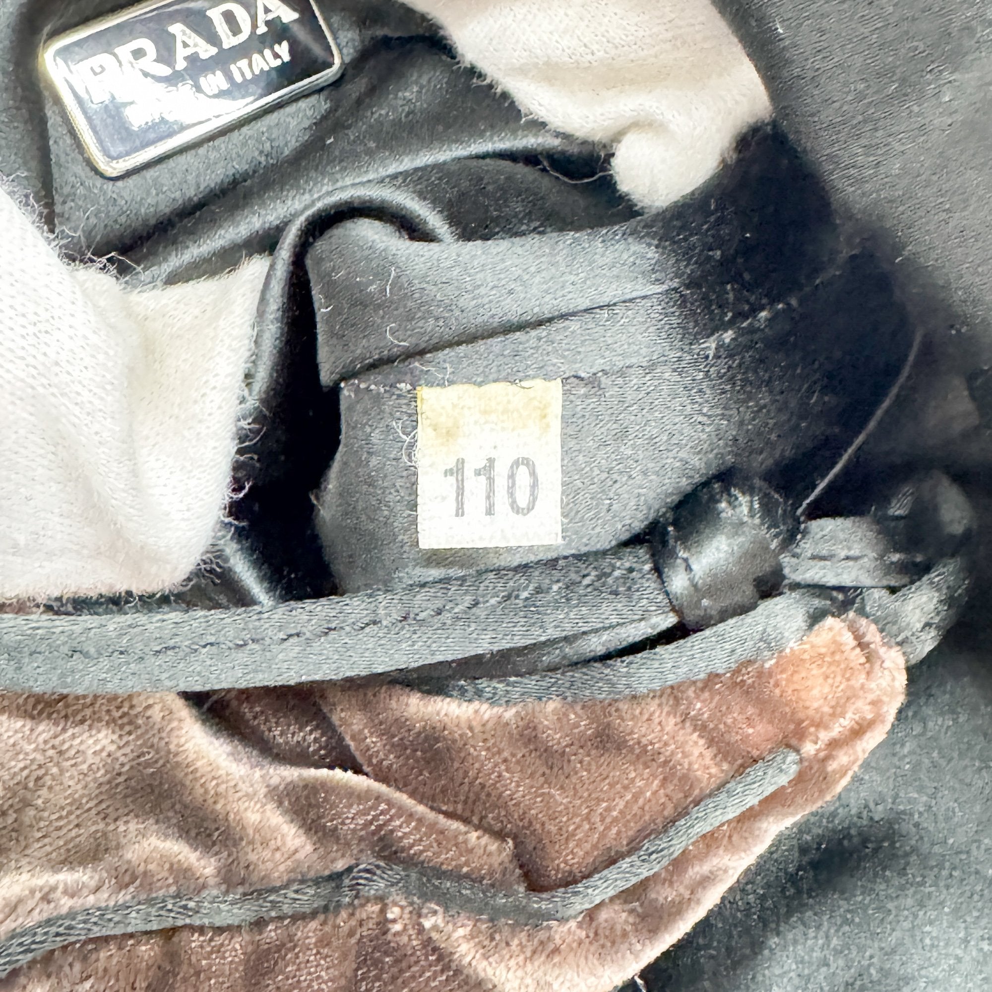 Brown Velvet Shoulder Bag